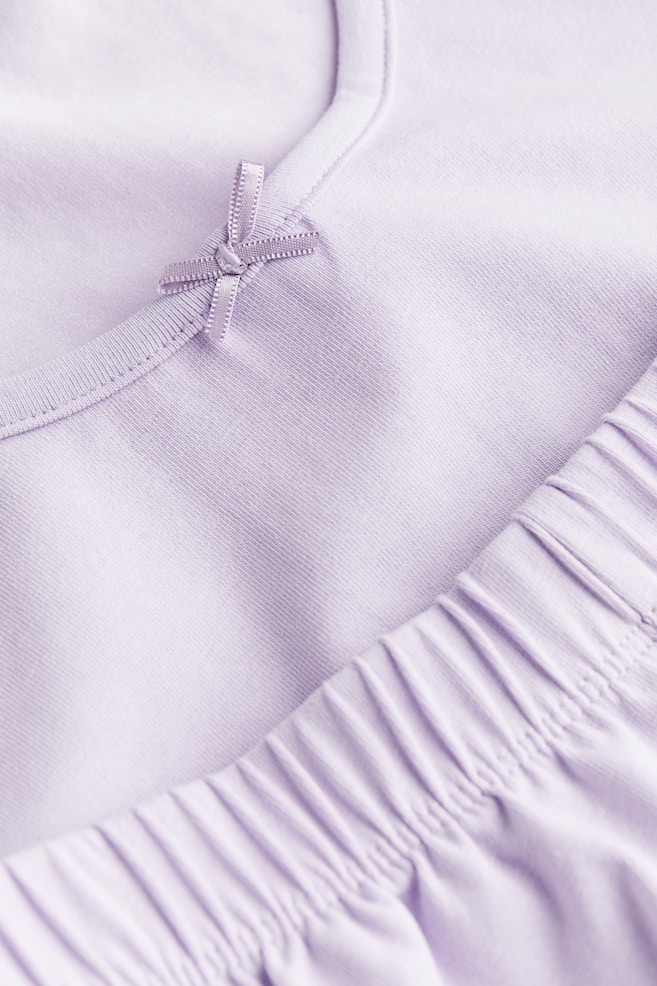Jersey pyjamas - Lilac/White/Cherries - 2