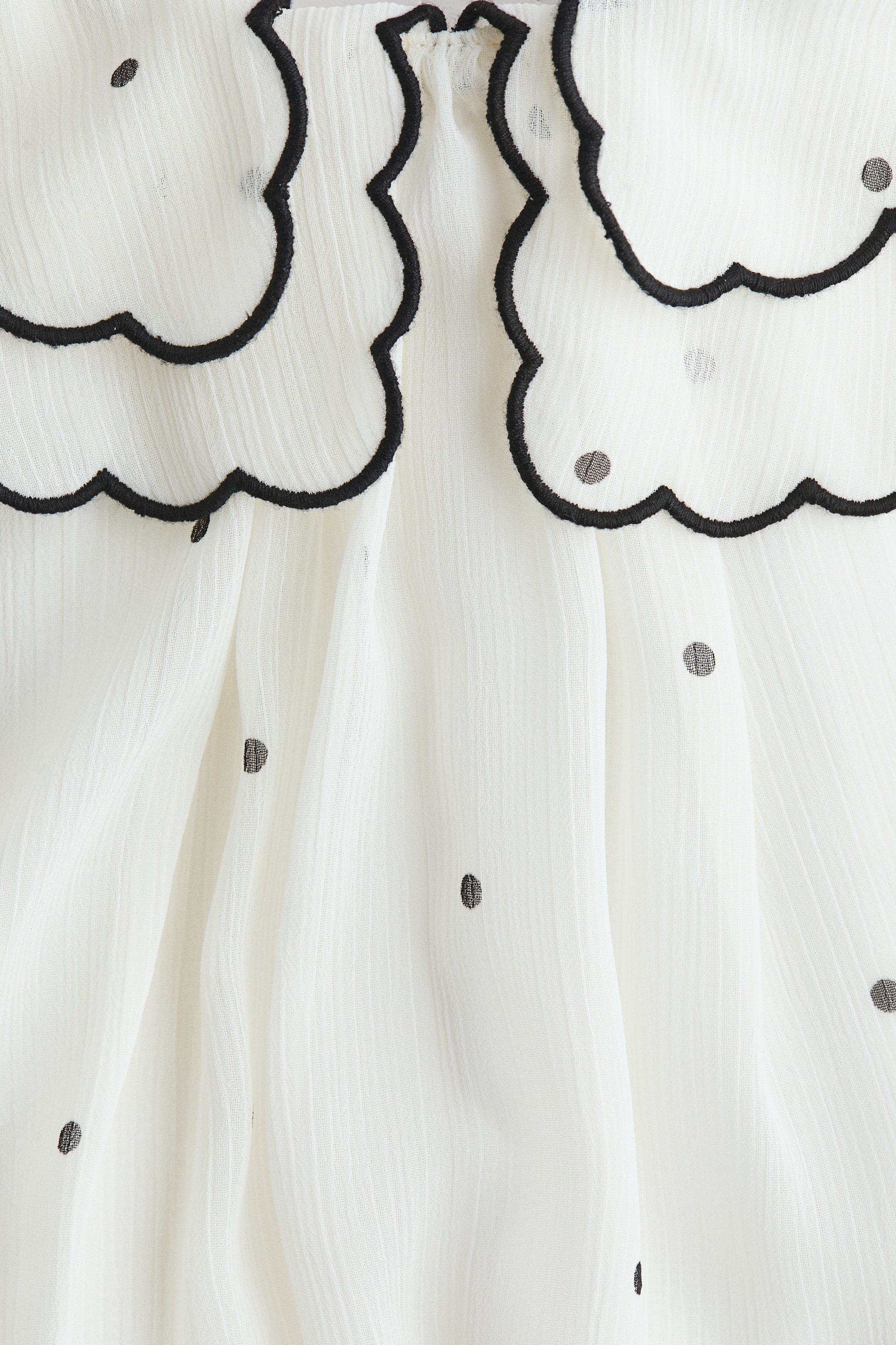 Ampliar la imagen: Vestido de chifón - Blanco/Lunares - Kids | H&M MX 2