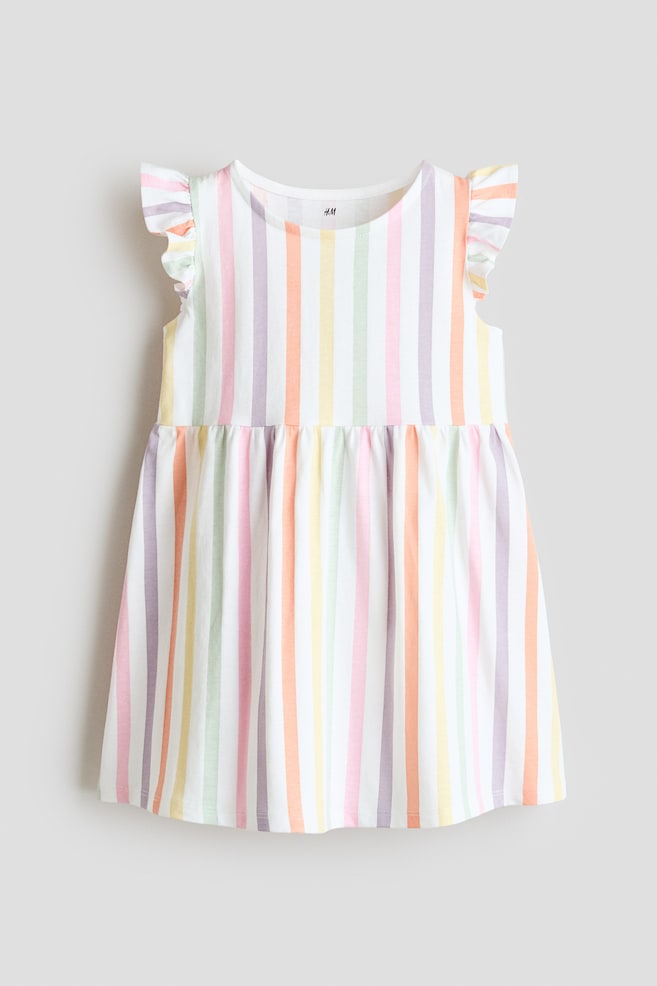 Vestido estampado de algodón - Blanco/Rayas/Rosa claro/Corazones/Rosa/Rayas/Blanco/Corazones/Beige/Estampado de leopardo - 1