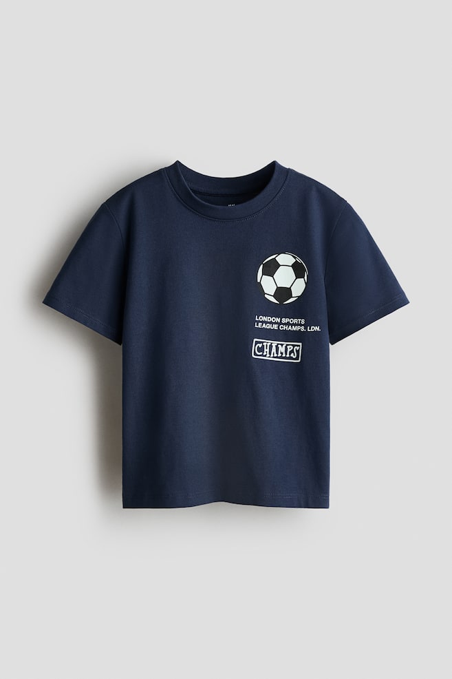Printed T-shirt - Navy blue/Football/Ivory/Basketballs/Brown/6/Light green/Fun Days/Navy blue/Baseball Academy/Blue/Shark Bay/Cream/Surf buses/Light blue/Miami/Light blue/Car/Dark green/NYC/Cream/Amalfi Coast/Cream/Salty Breeze - 1
