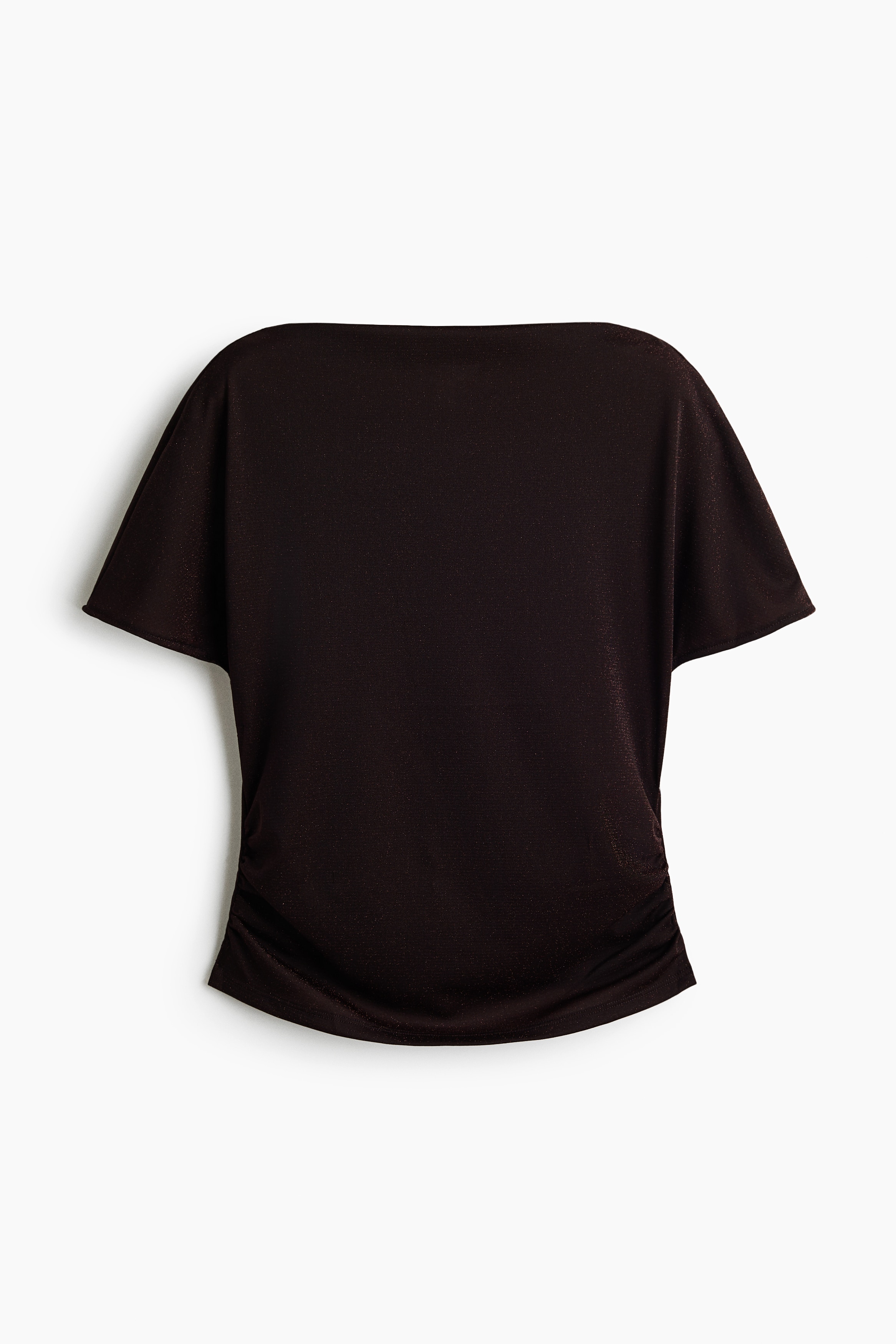 Butterfly-sleeved jersey top