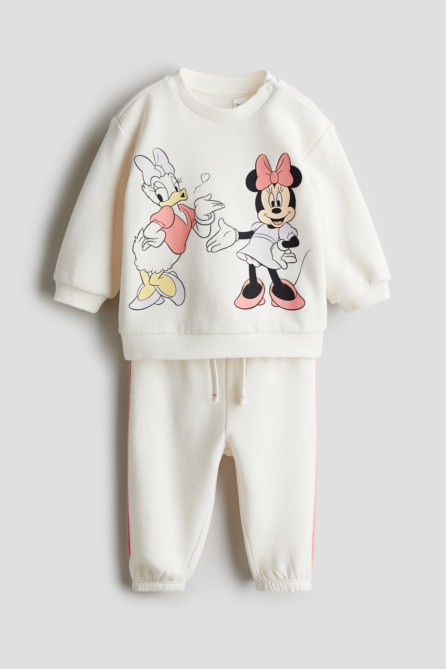 2-piece motif-detail set - White/Minnie Mouse/Light pink/Minnie Mouse/Light grey/Minnie Mouse - 1