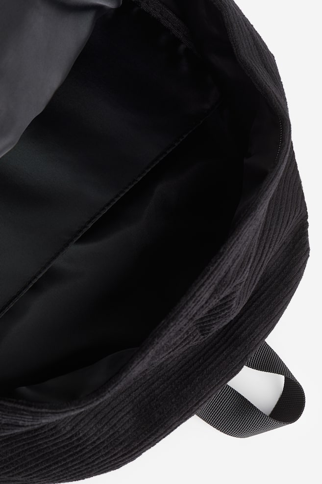 Corduroy backpack - Black - 5