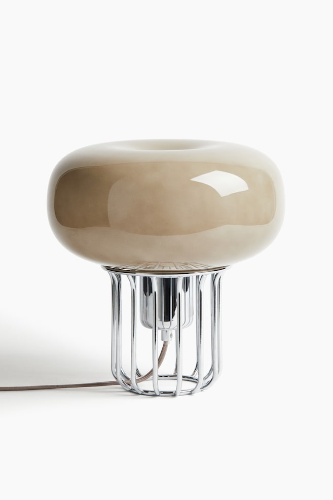 Glass table lamp - Dusty beige - 1