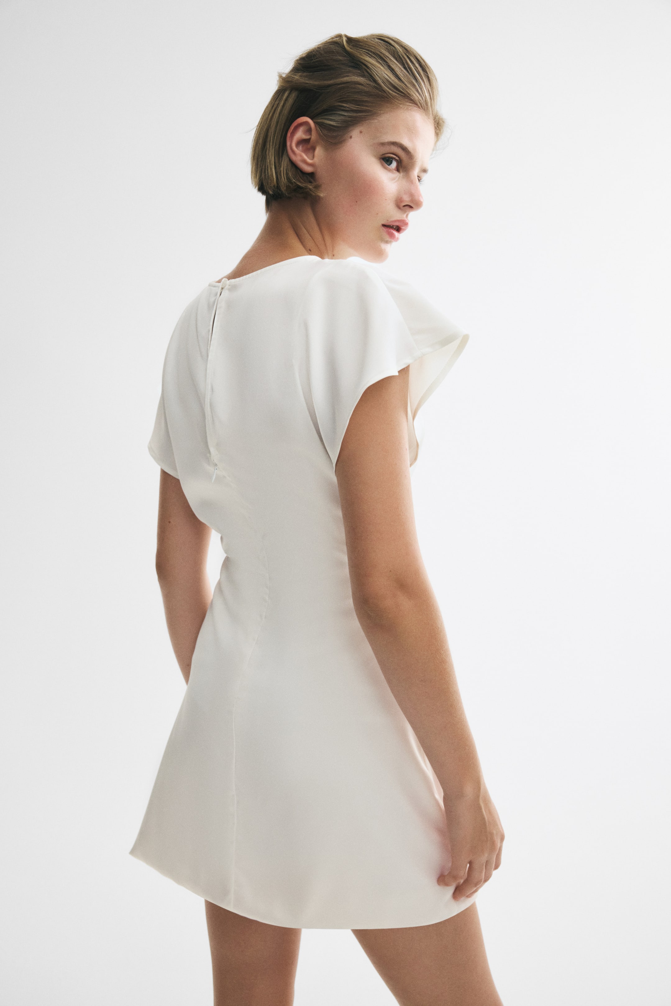 Draped Satin Dress