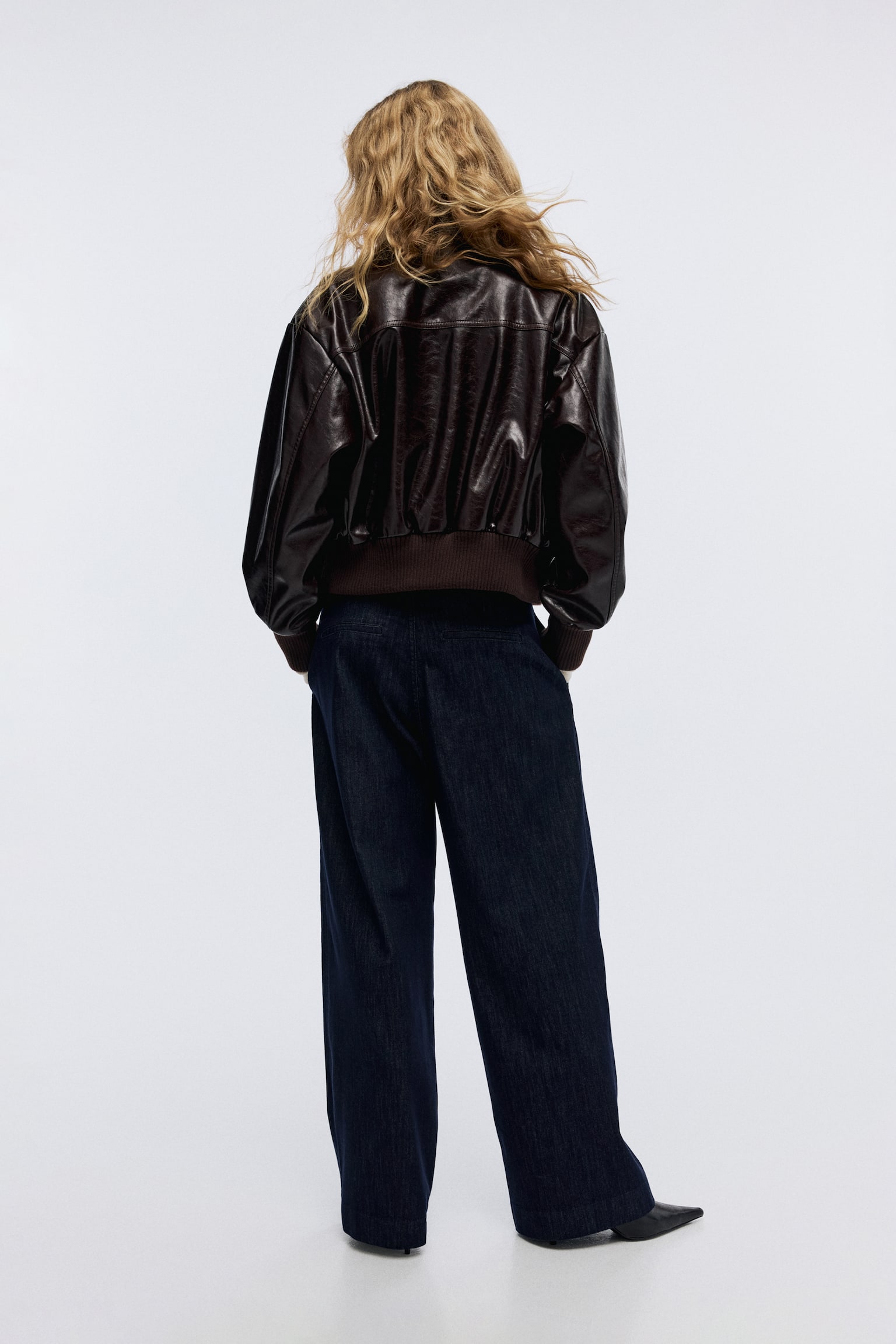 Wide Regular Jeans - Dark denim blue - 7