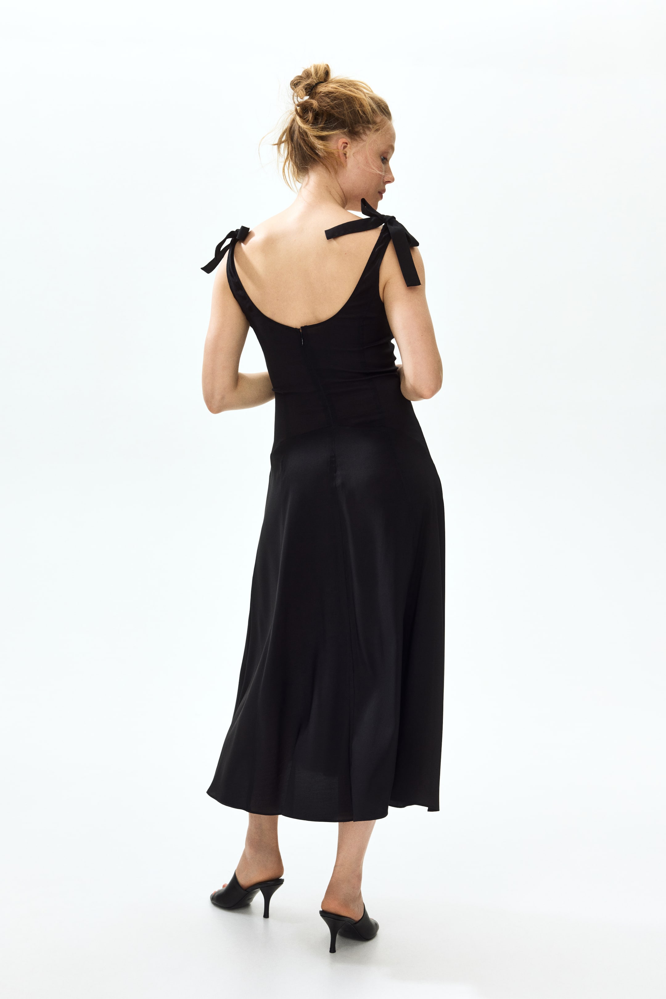 Robe d'allaitement MAMA avec bretelles à nouer