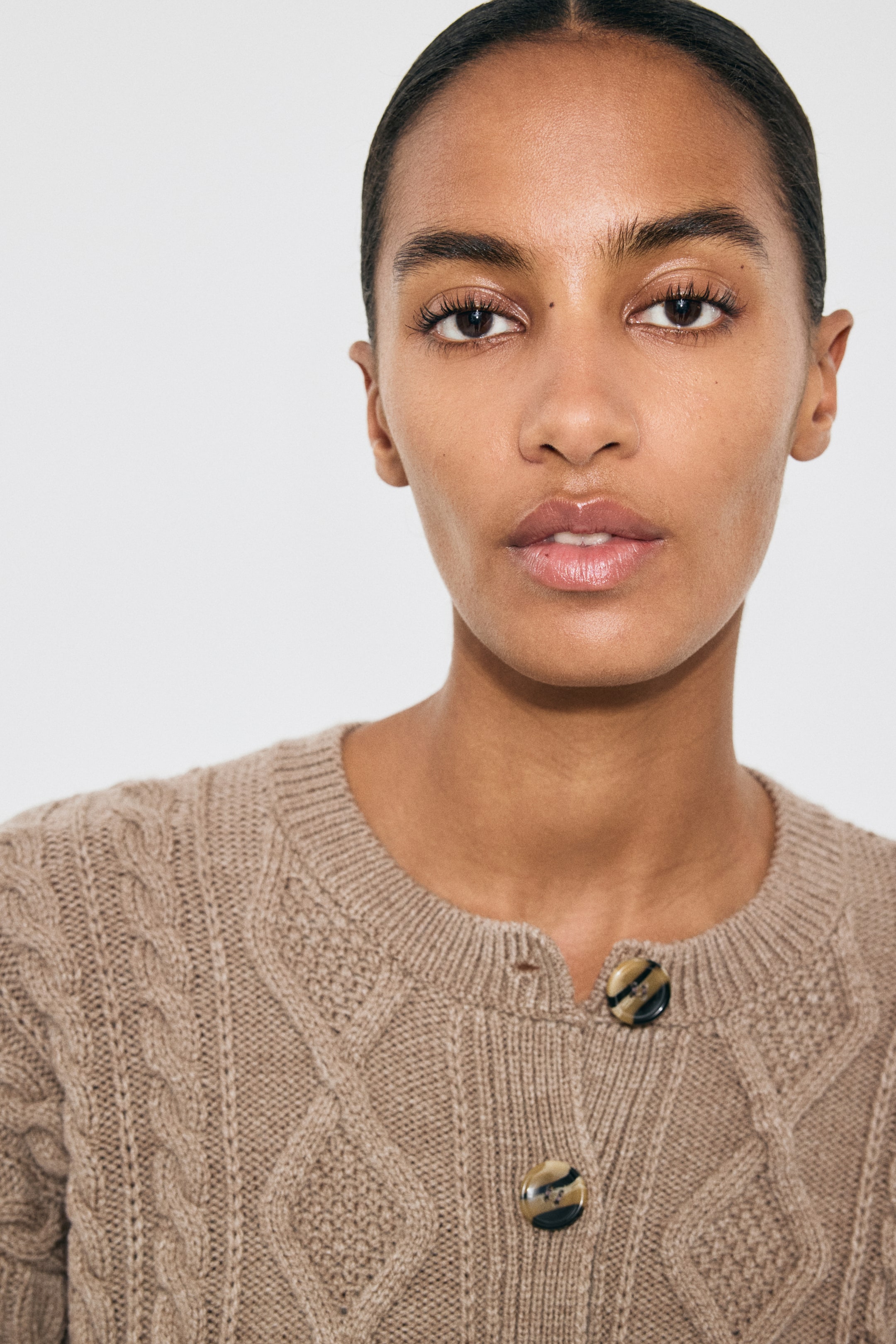 Büyük resmi görüntüle: Saç Örgüsü Hırka - Mole - KADIN | H&M TR 2