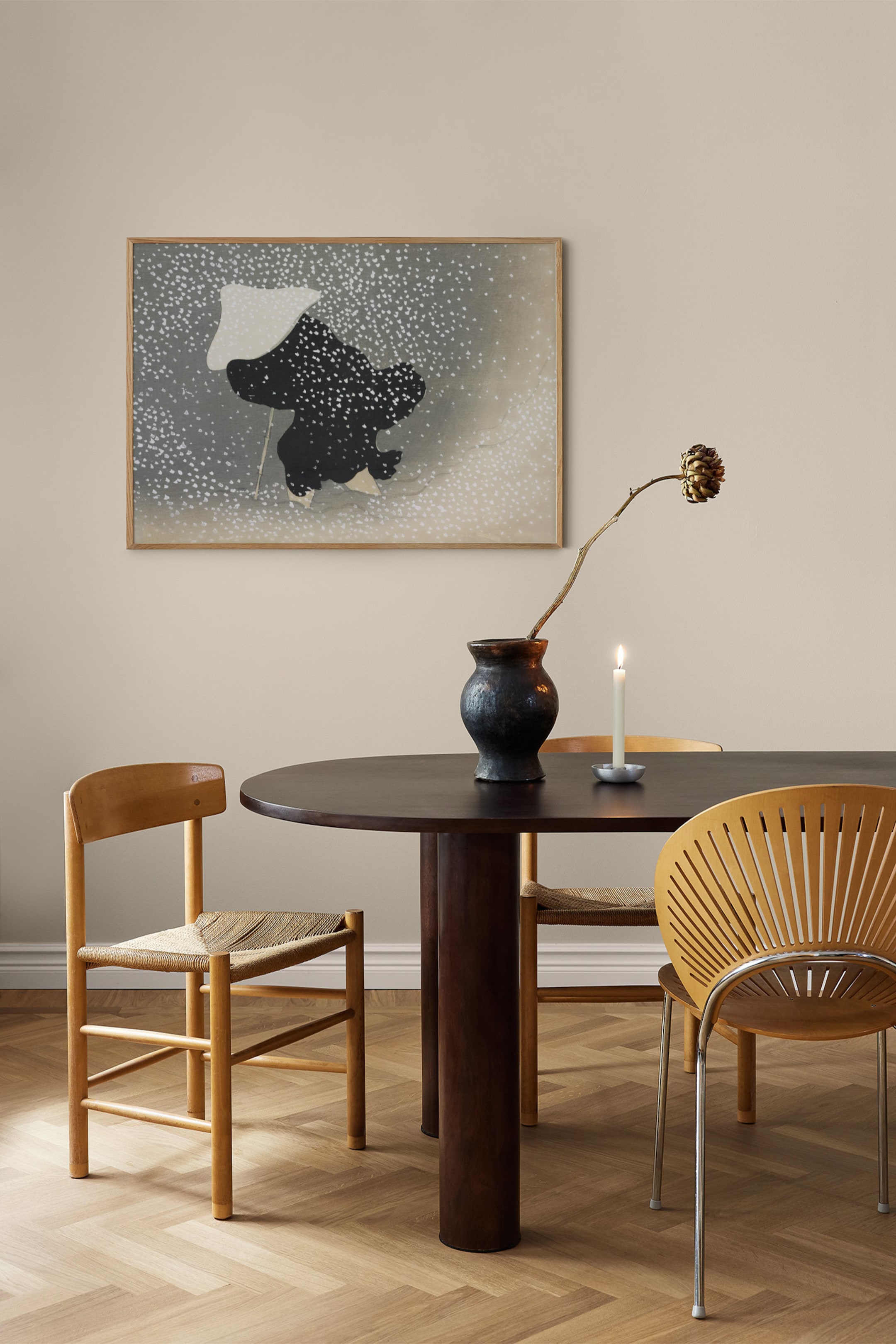 Visa större bild: Snow By Kamisaka Sekka Poster - Beige - Postery - Home All | H&M SE 1