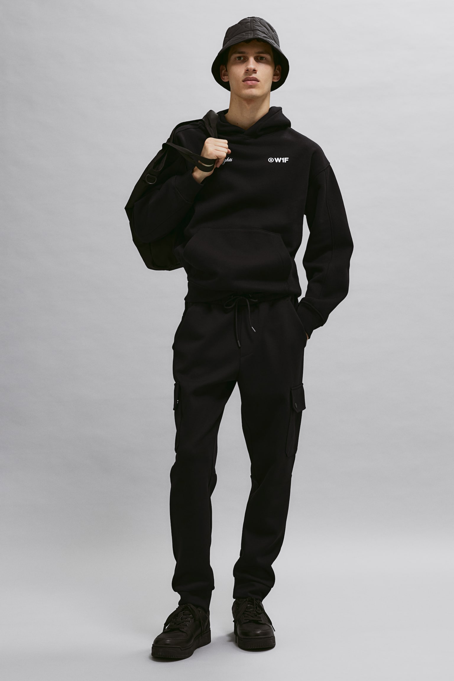 Slim Fit Scuba joggers - Black/Dark green - 6