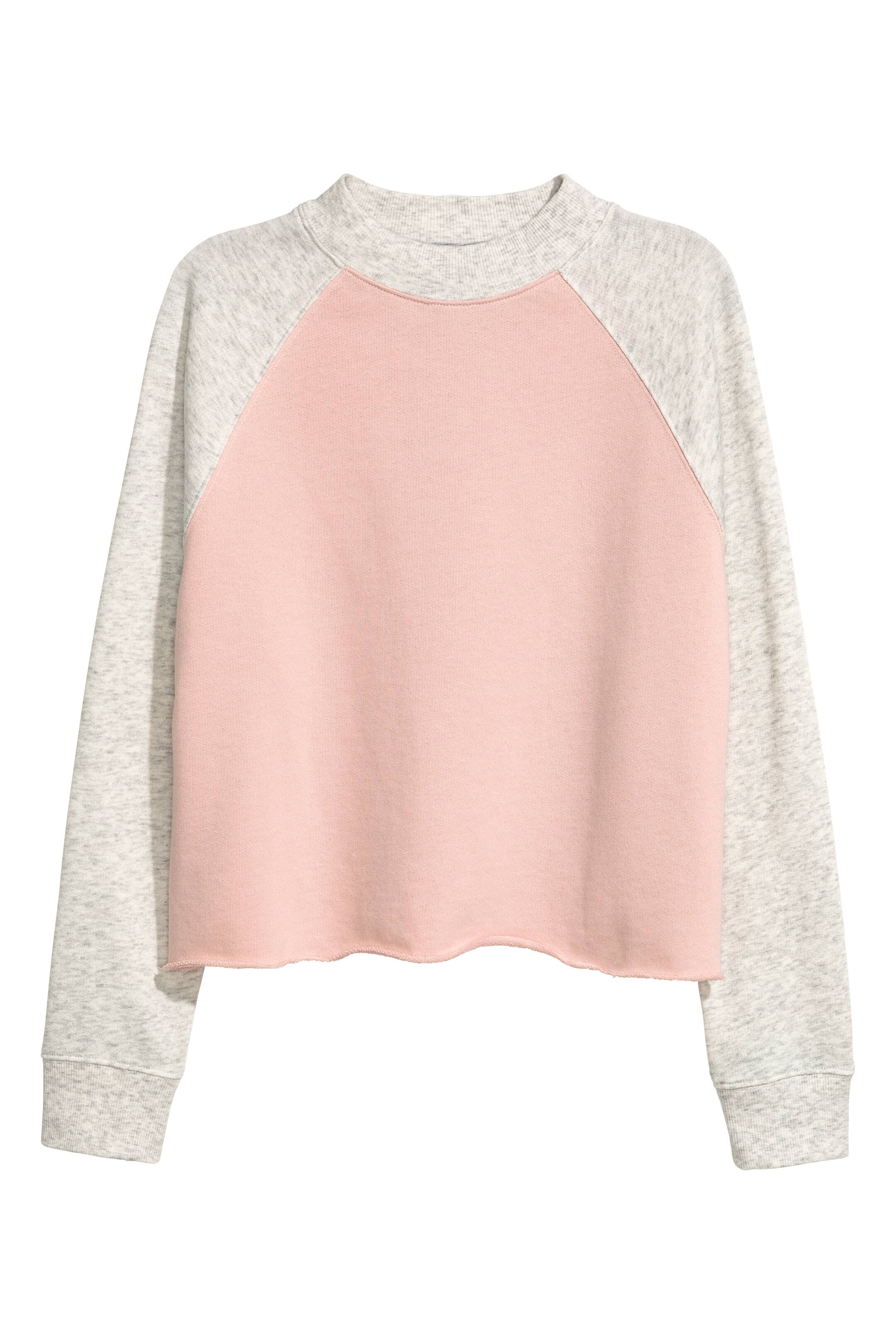 View larger image: Cropped sweatshirt - Powder pink - Ladies | H&M GB 1