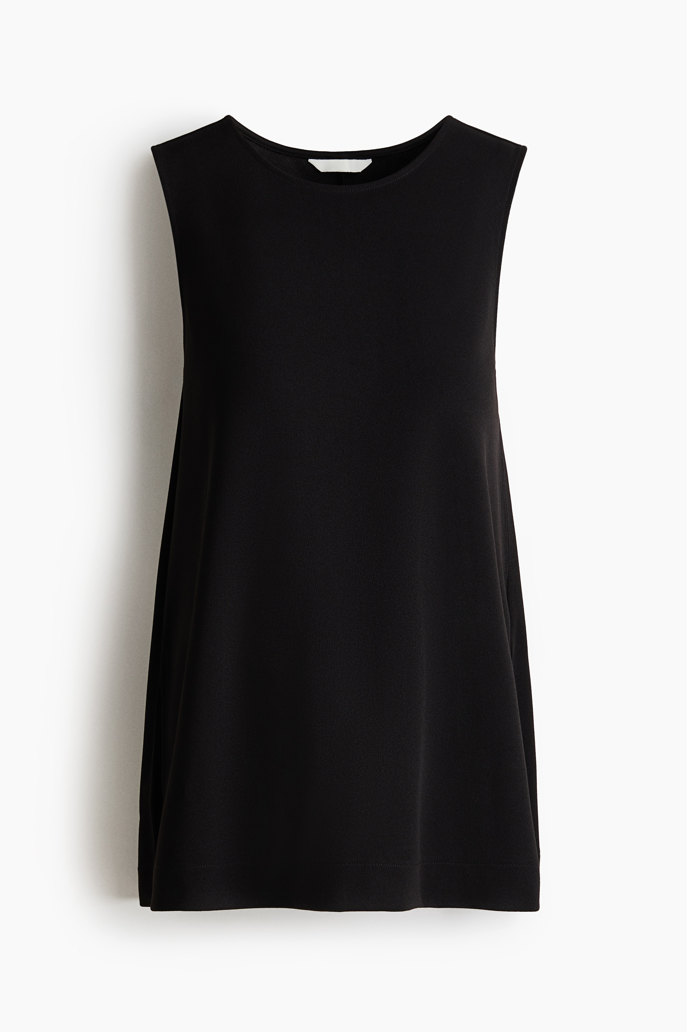MAMA Slit-Detail Tank Top - Black/Dark purple