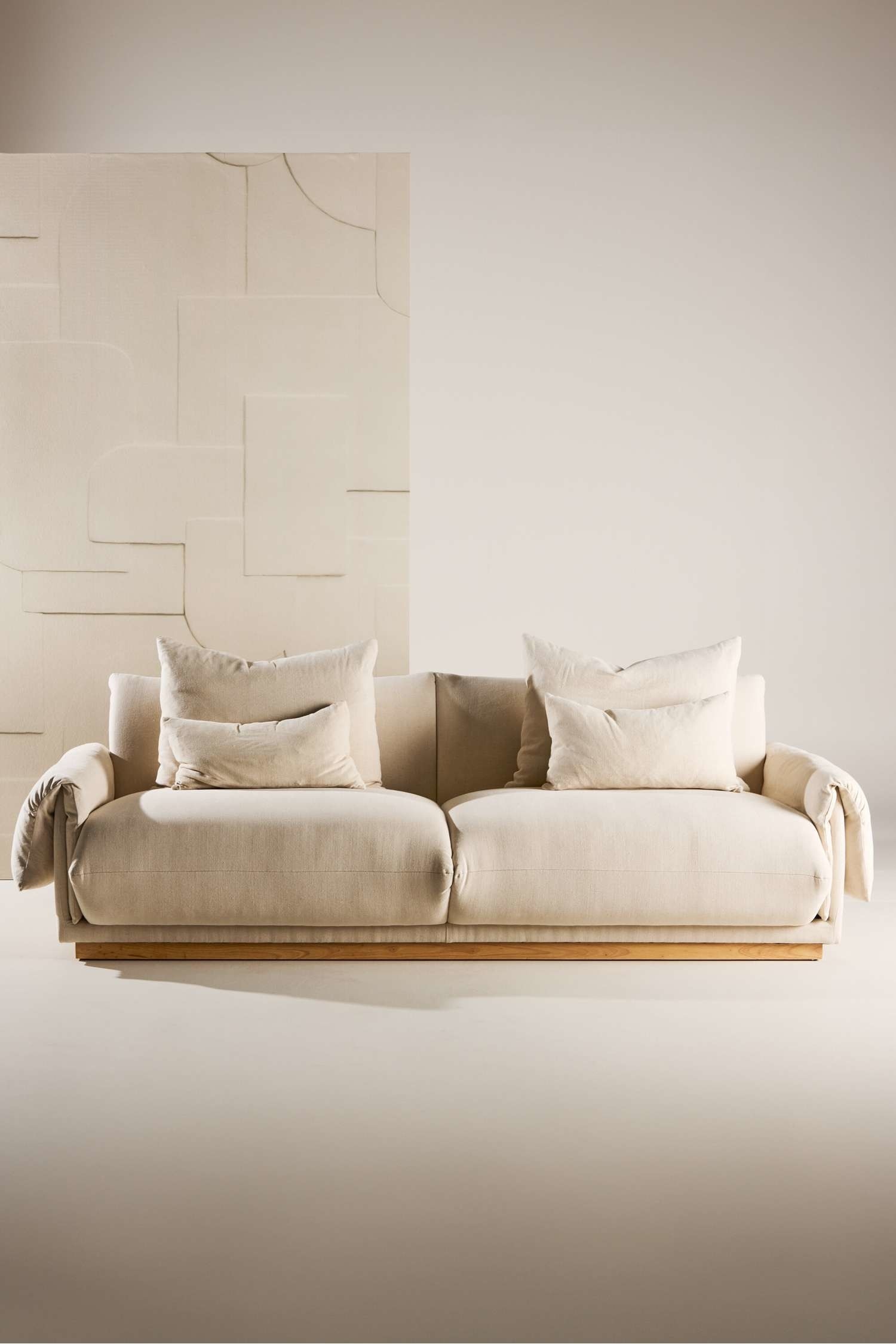 Sofá De 3 Plazas Mollösund - Algodón, Beige