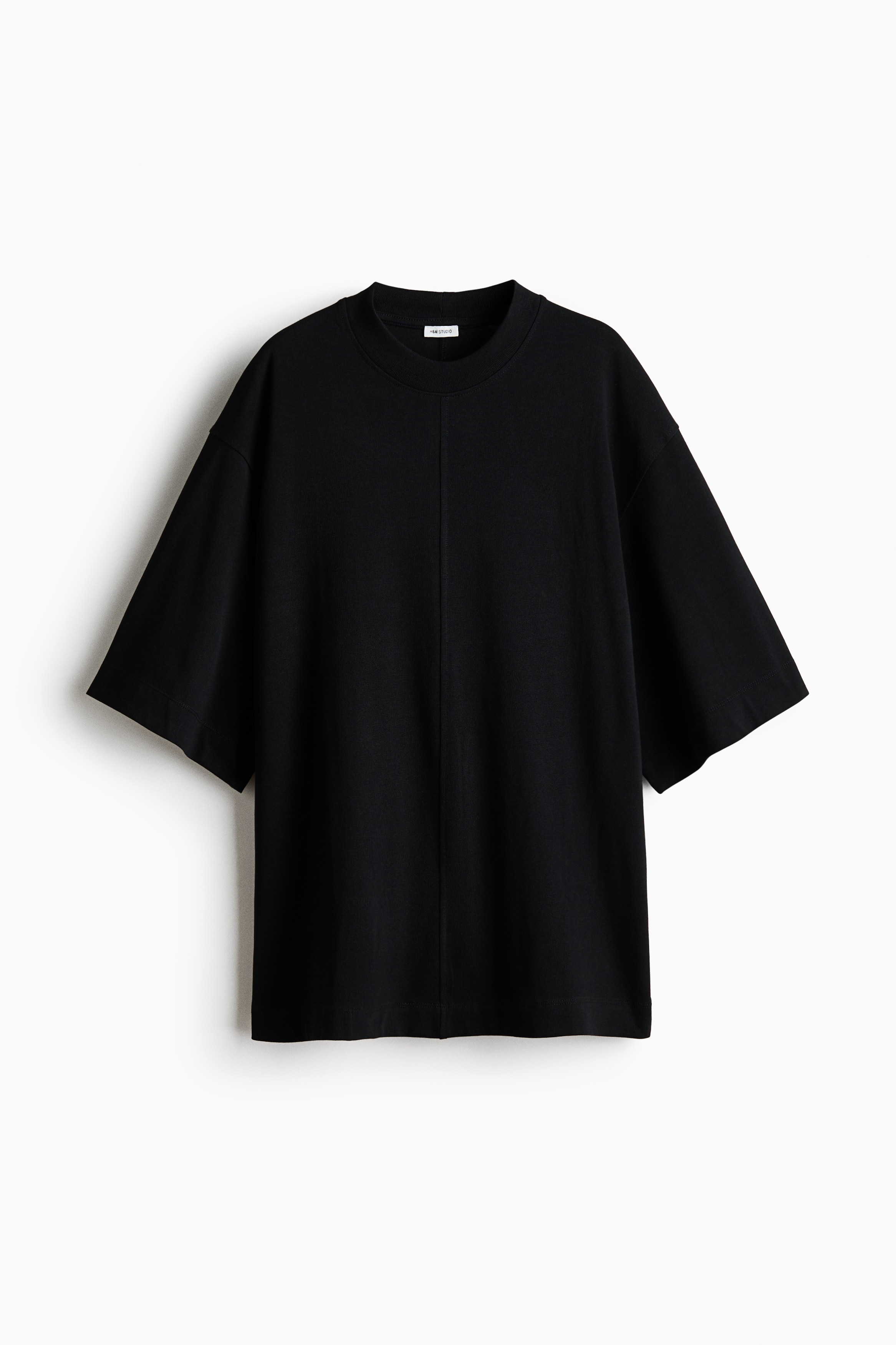 T-shirt i bomuld - Sort/Hvid