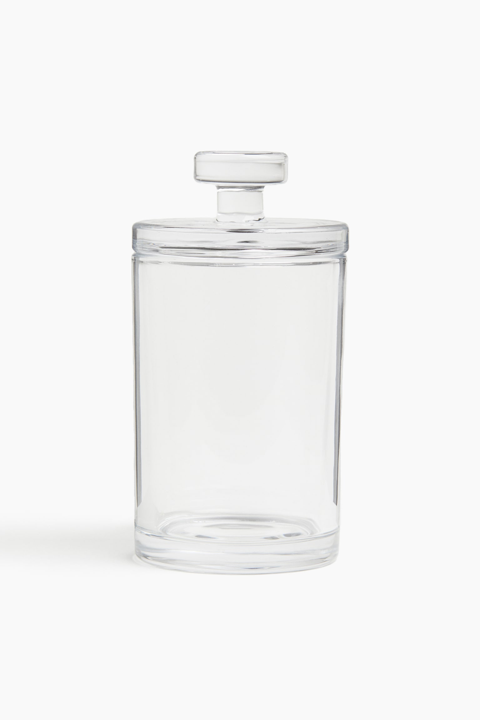 Slim glass jar with a lid - Transparent - 1