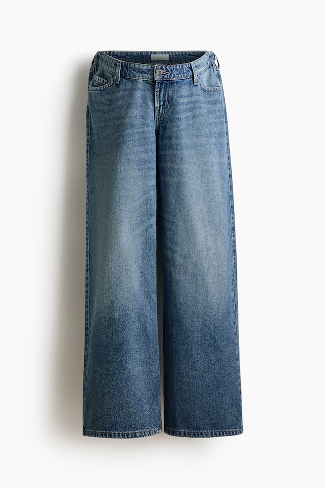 MAMA Wide Low Jeans - Denim blue/Light denim blue - 1
