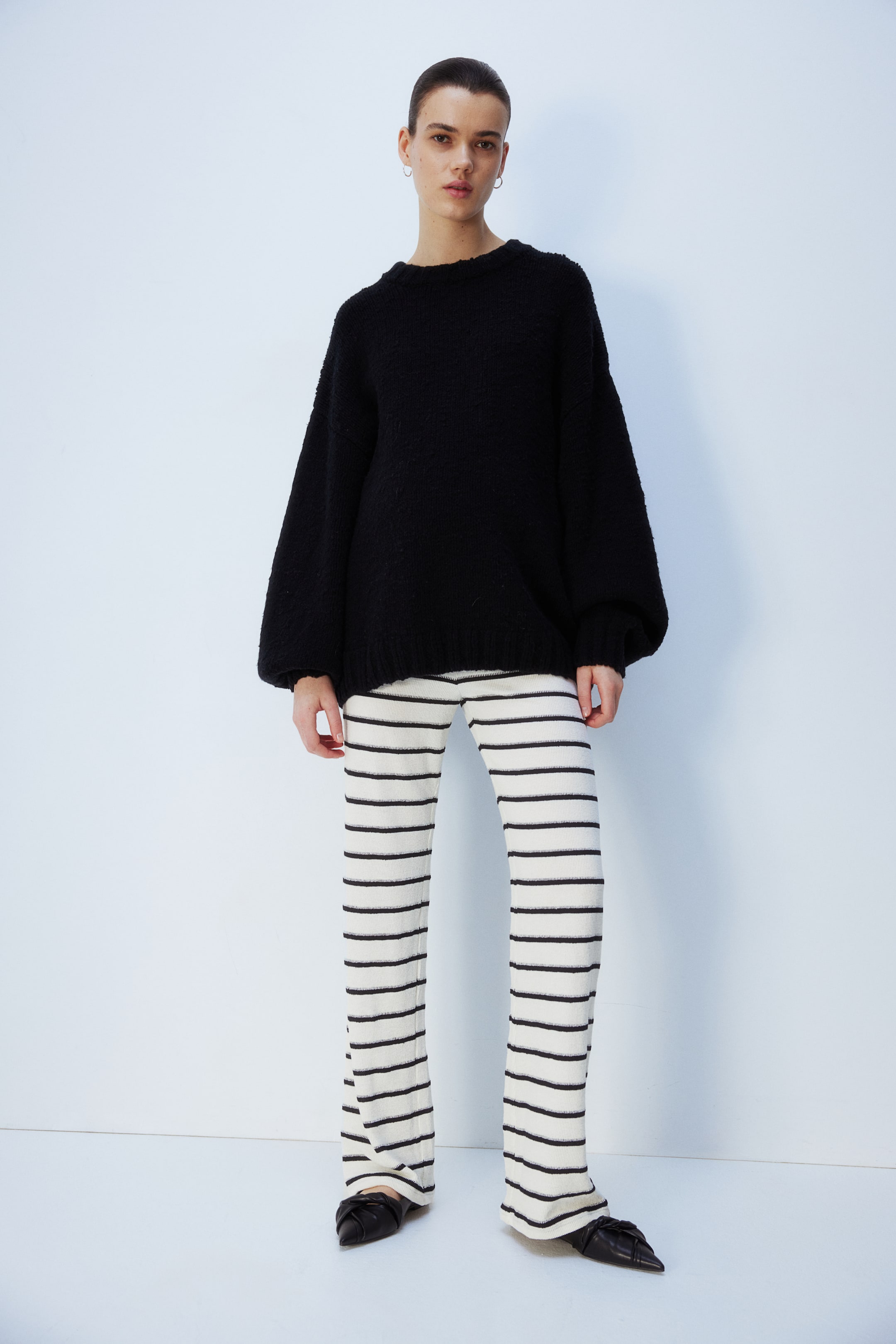 MAMA Ribbed Jersey Pants