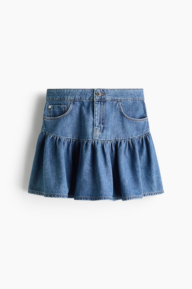 Flared denim skirt - Denim blue - 1