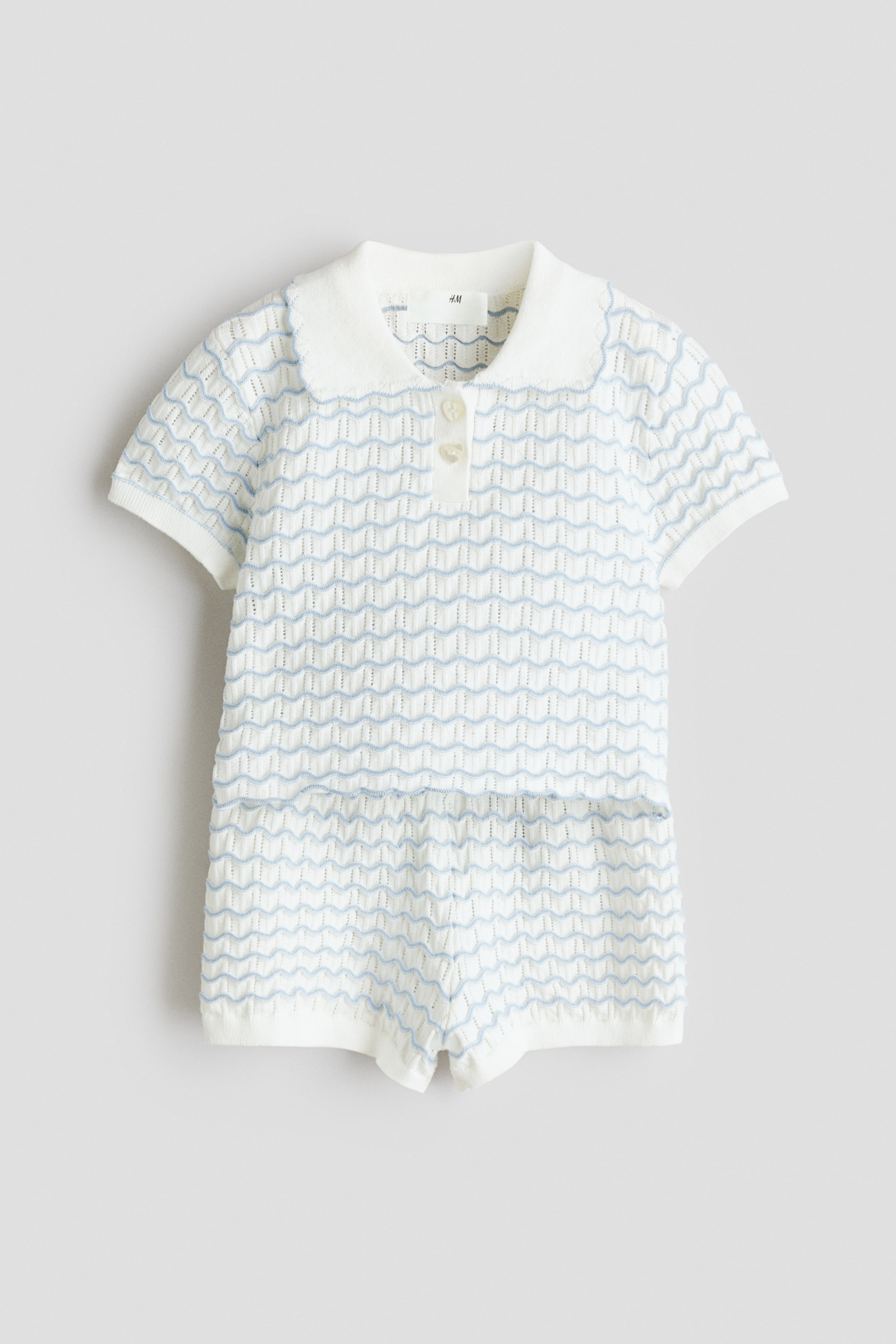 2-Piece Pointelle-Knit Set