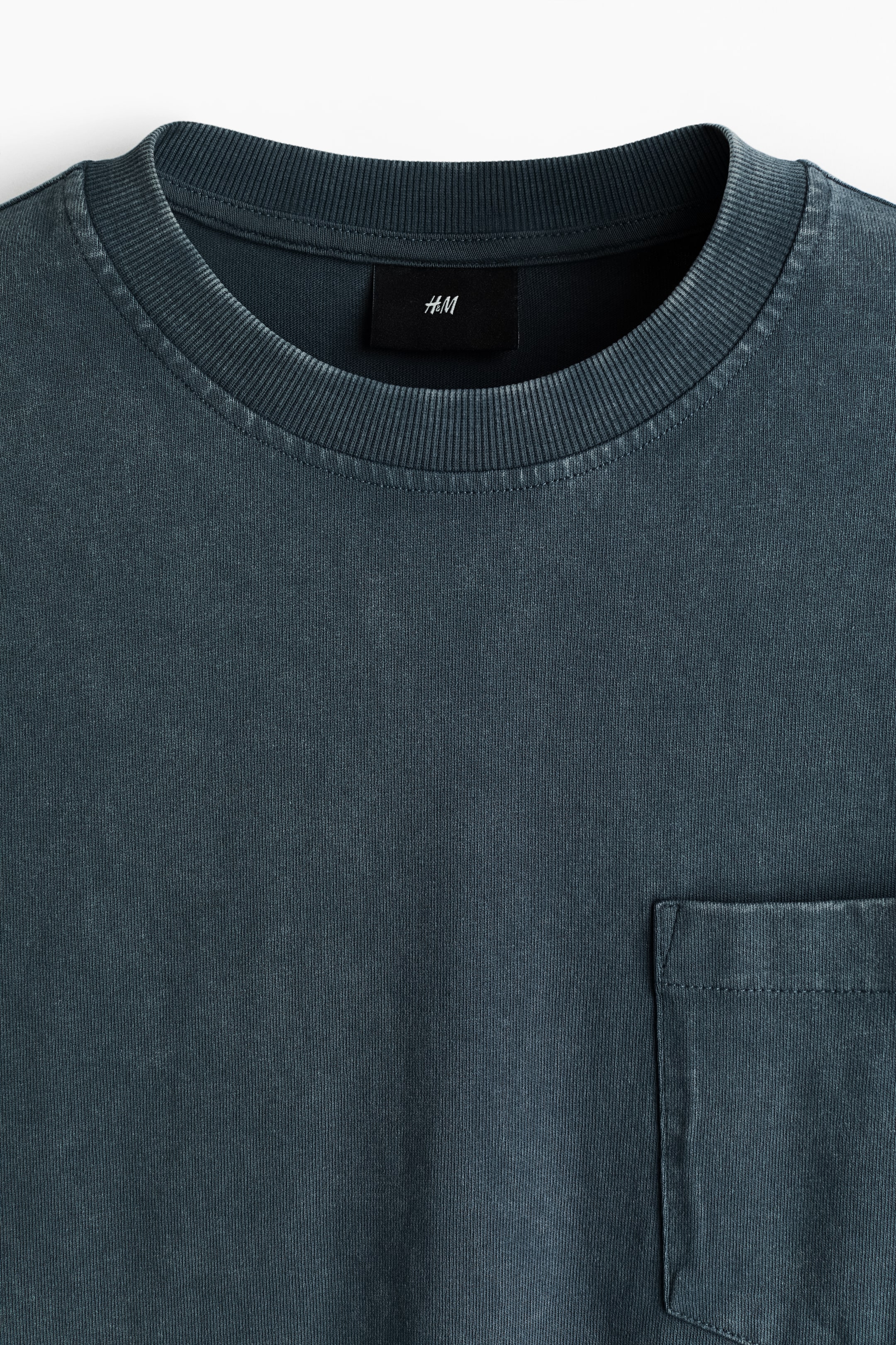 View larger image: Loose Fit Long-sleeved top - Dark teal - Men | H&M SG 2