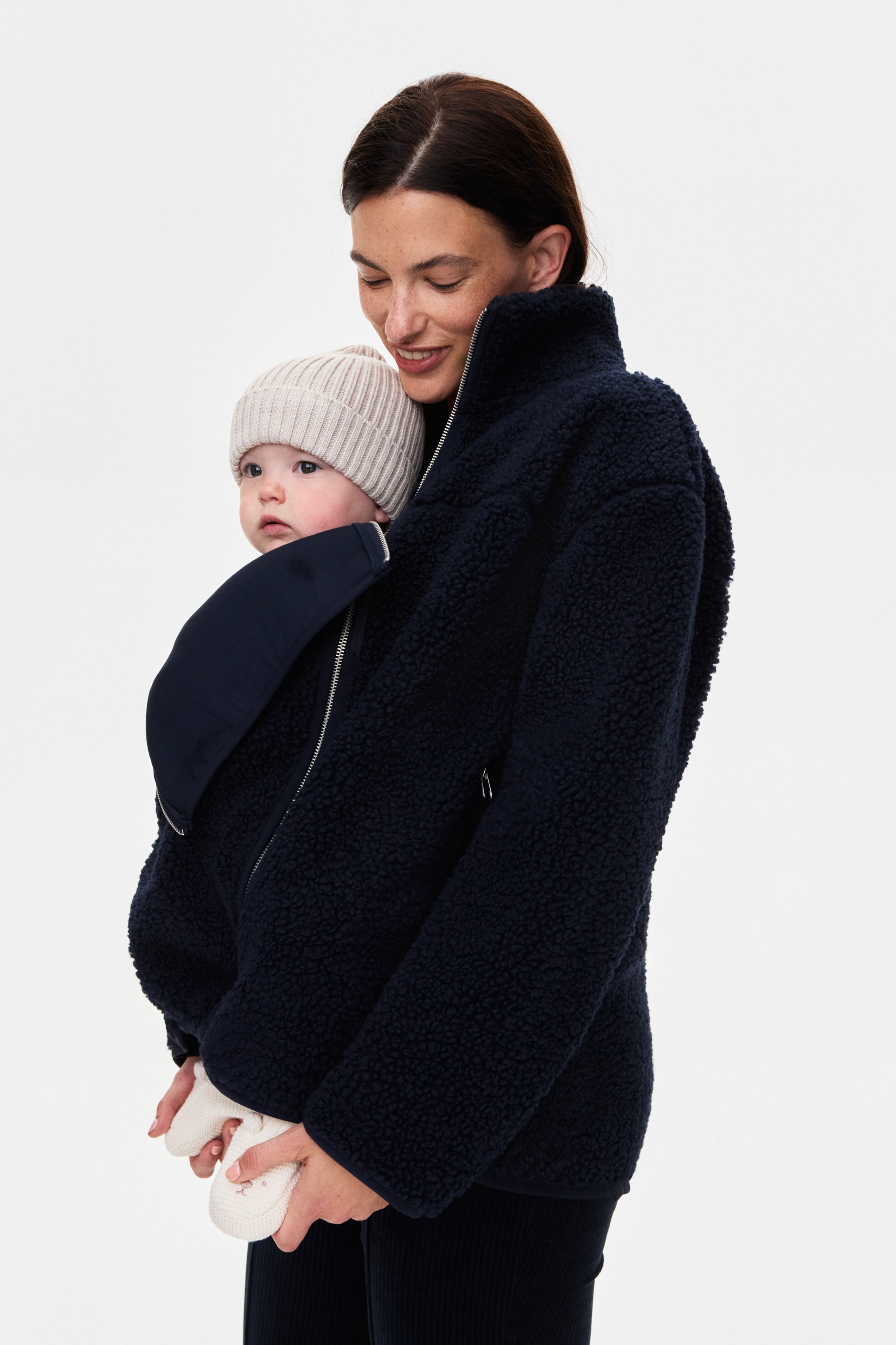View larger image: MAMA Before & After Babywearing teddy jacket - Navy blue - Ladies | H&M MY 5