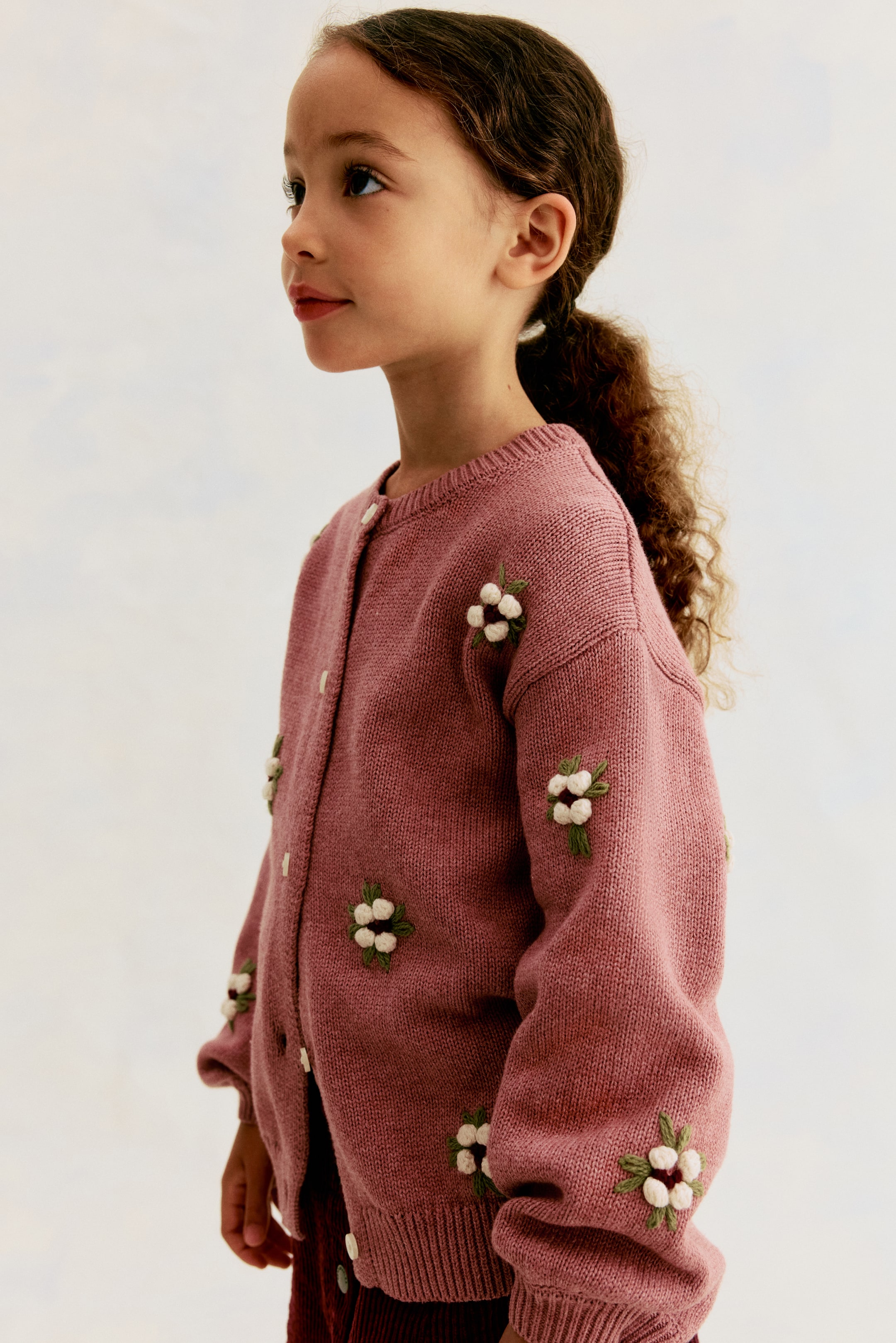 Детские кардиганы H&M Embroidered-Detail Cotton Cardigan — фото 3