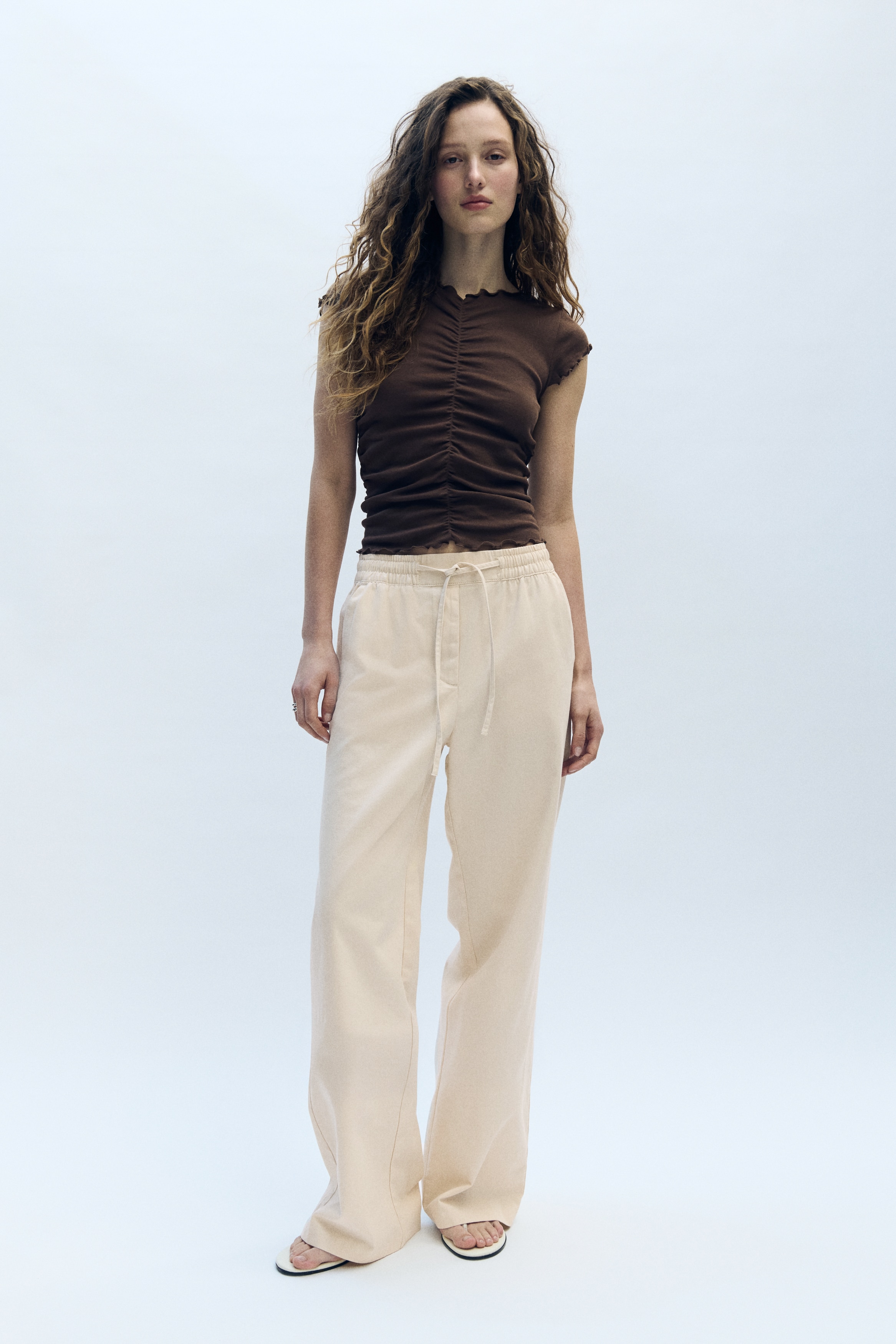 Cotton Drawstring Pants