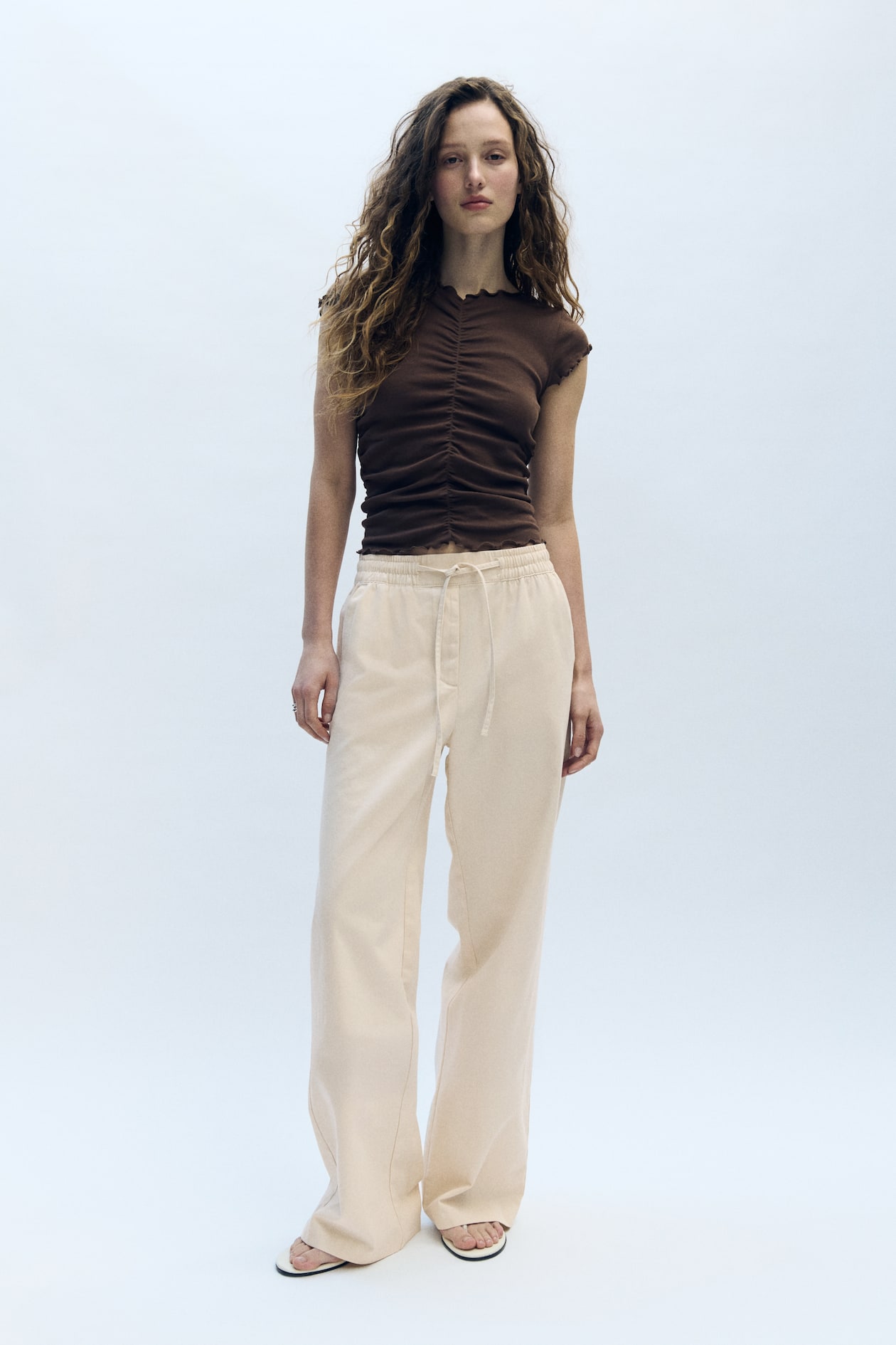 Cotton Drawstring Pants