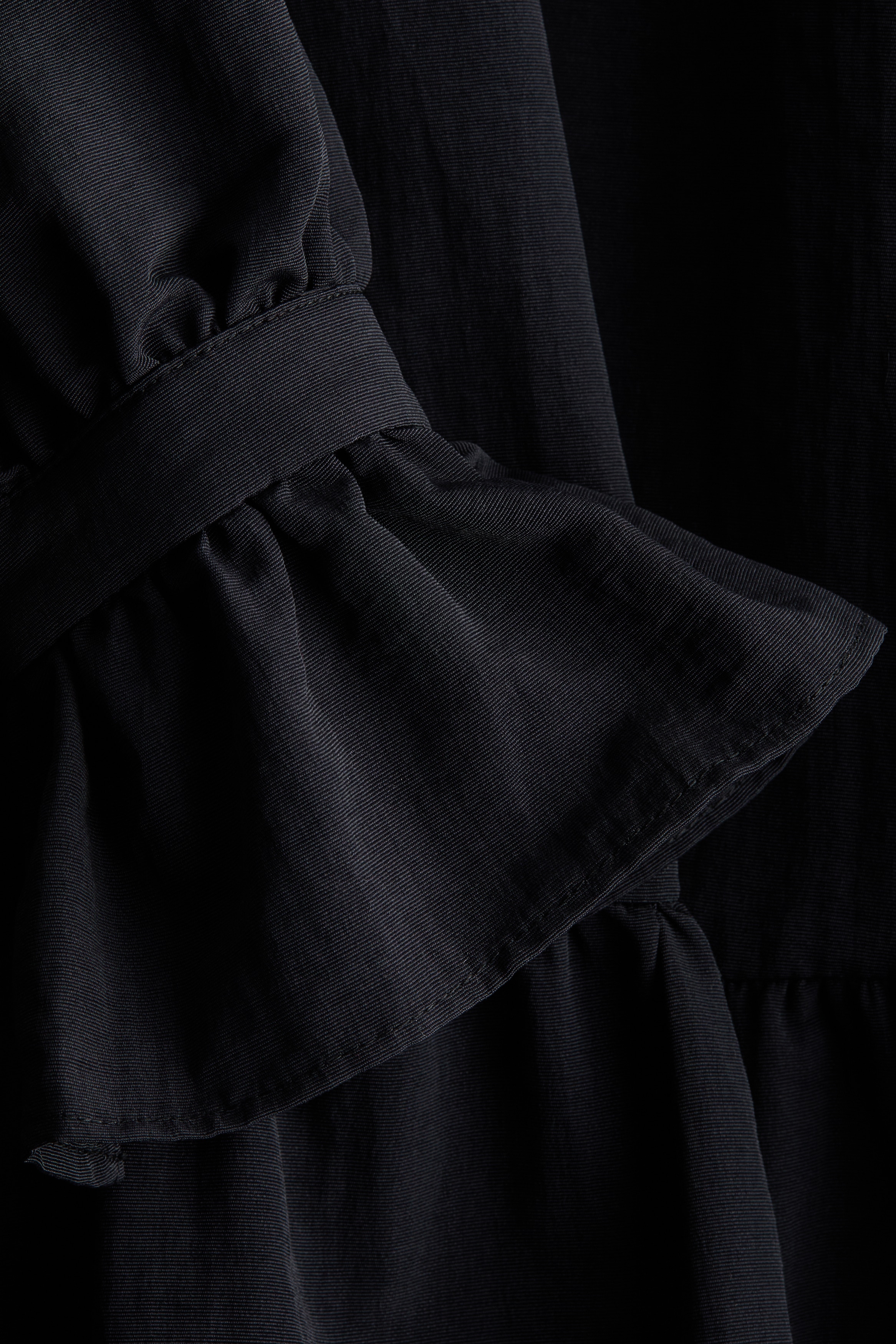 Women's Black Dress with Ruffle Collar | H&M US
