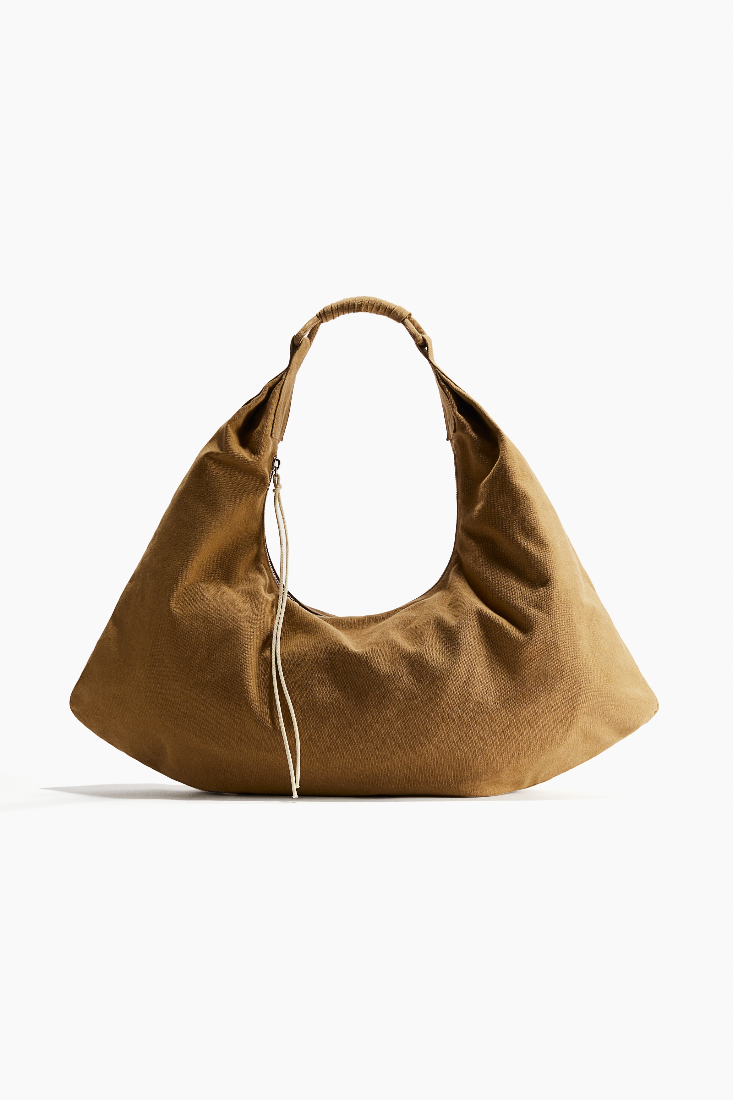 Geantă foarte mare din pânză - Bej-închis