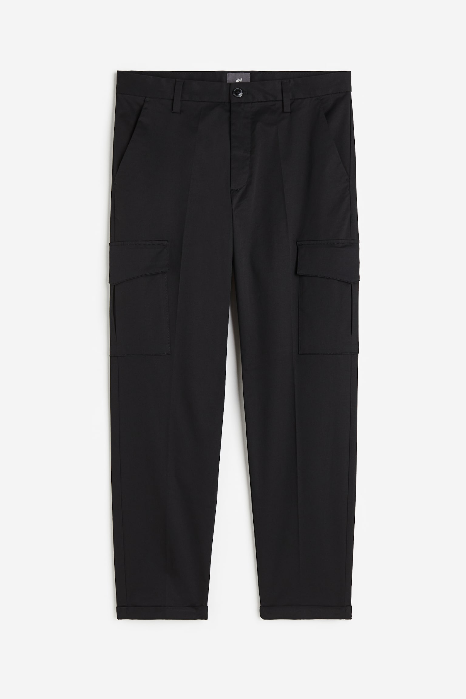 Slim Fit Cargo trousers - Black - 1