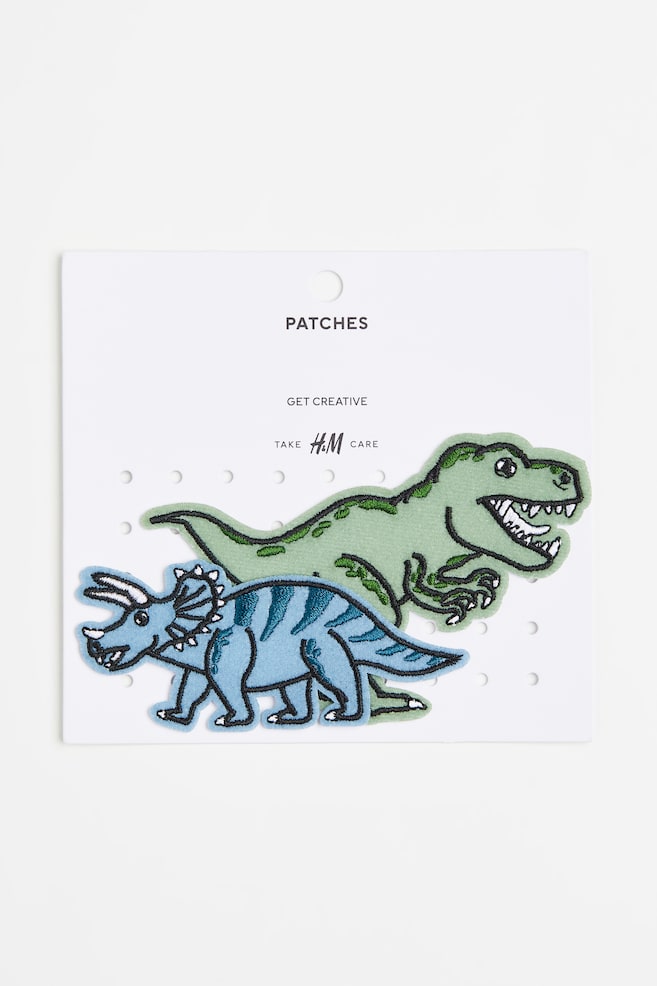 Dinosaur-motif repair patches - Green/Dinosaurs - 1