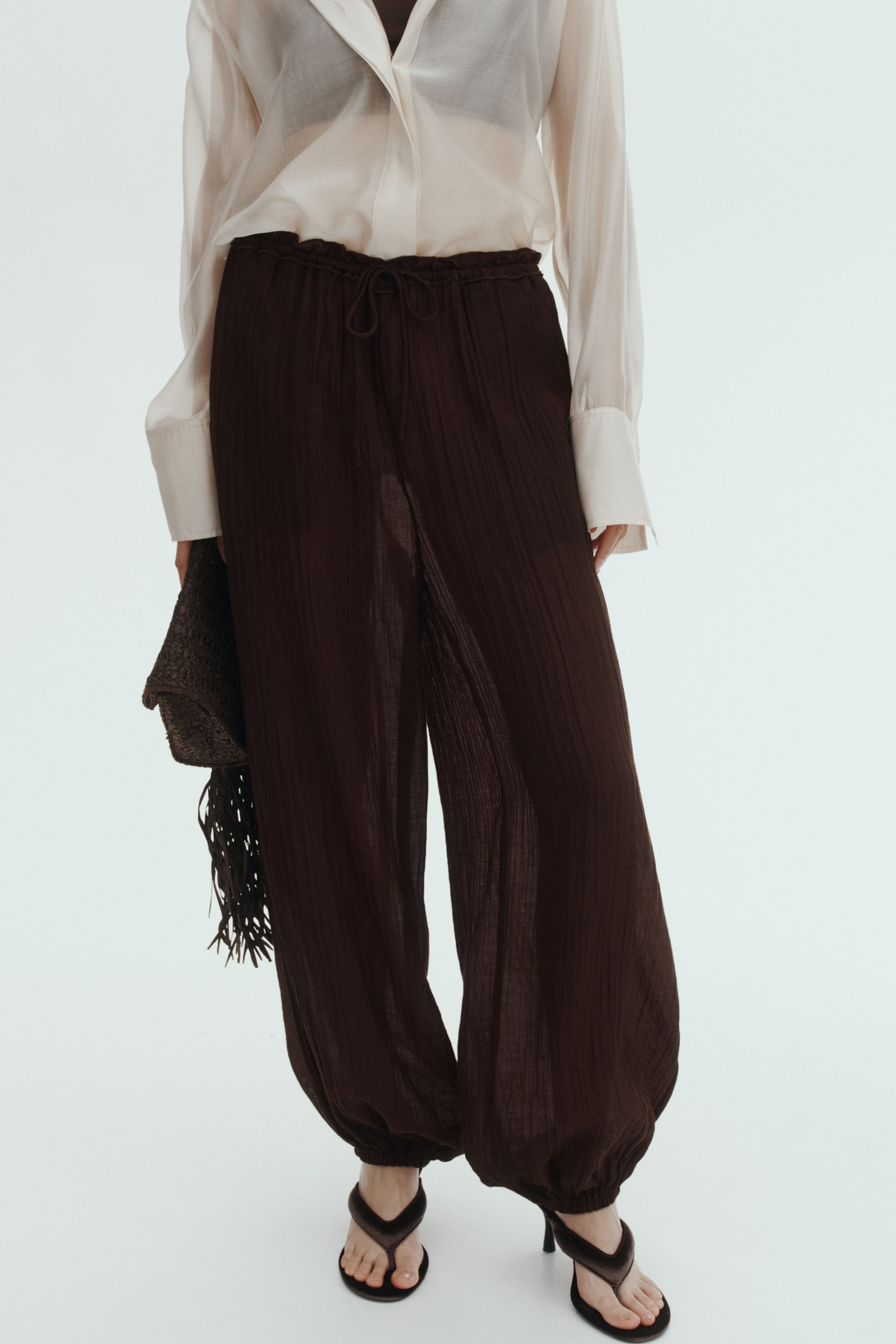 Pantalon à cordon avec jambes ballon