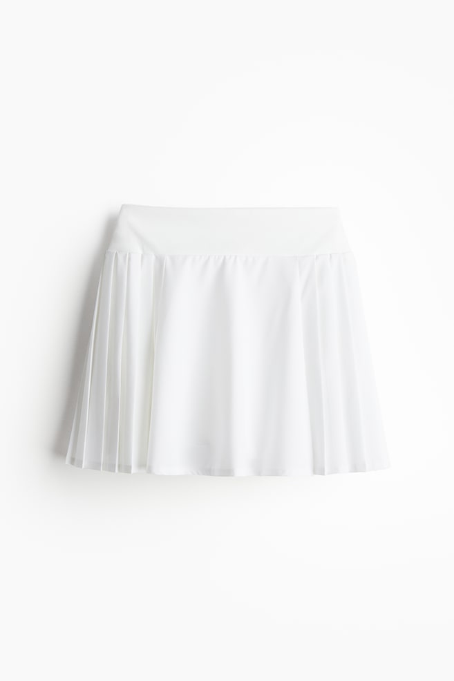 Pleated Tennis Skirt with DryMove™ - White - 1