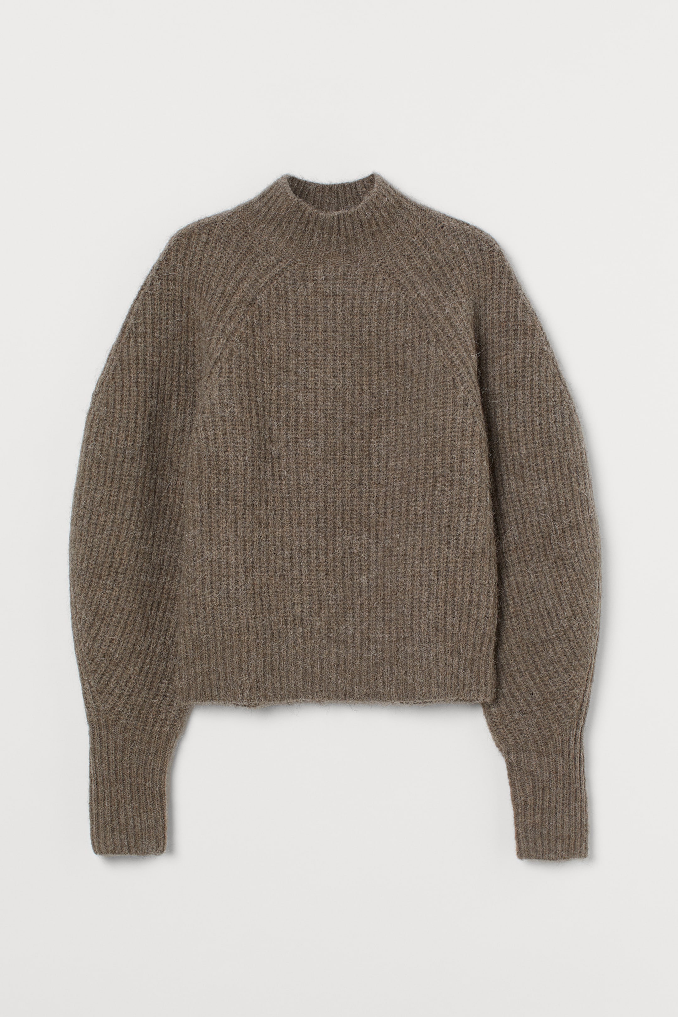 View larger image: Ribbed wool-blend jumper - Dark greige - Ladies | H&M HK 1