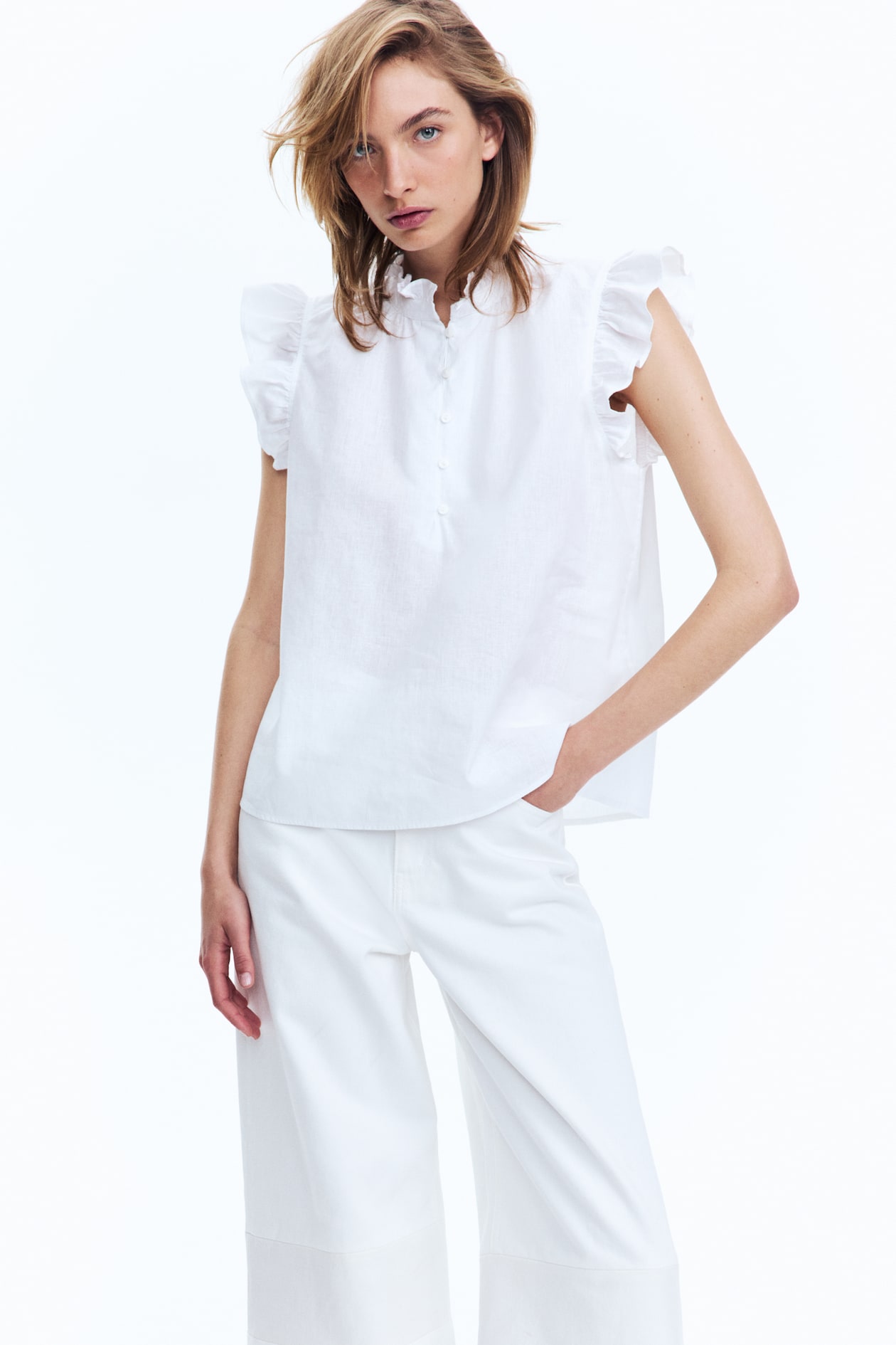 Linen-Blend Blouse - image 3