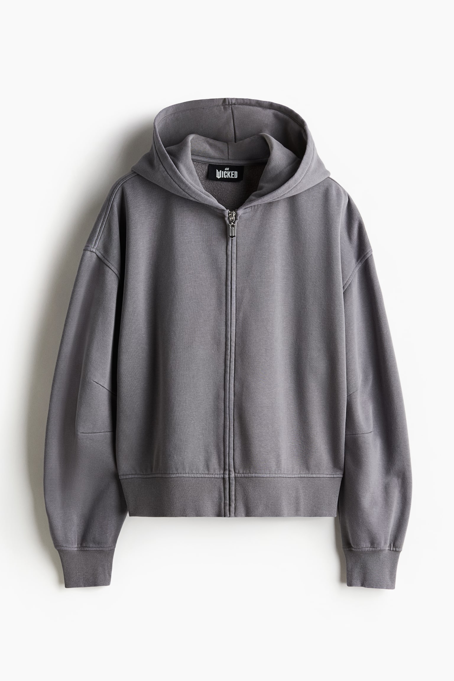 Print Zip Up Hoodie - Grey/Wicked - 2