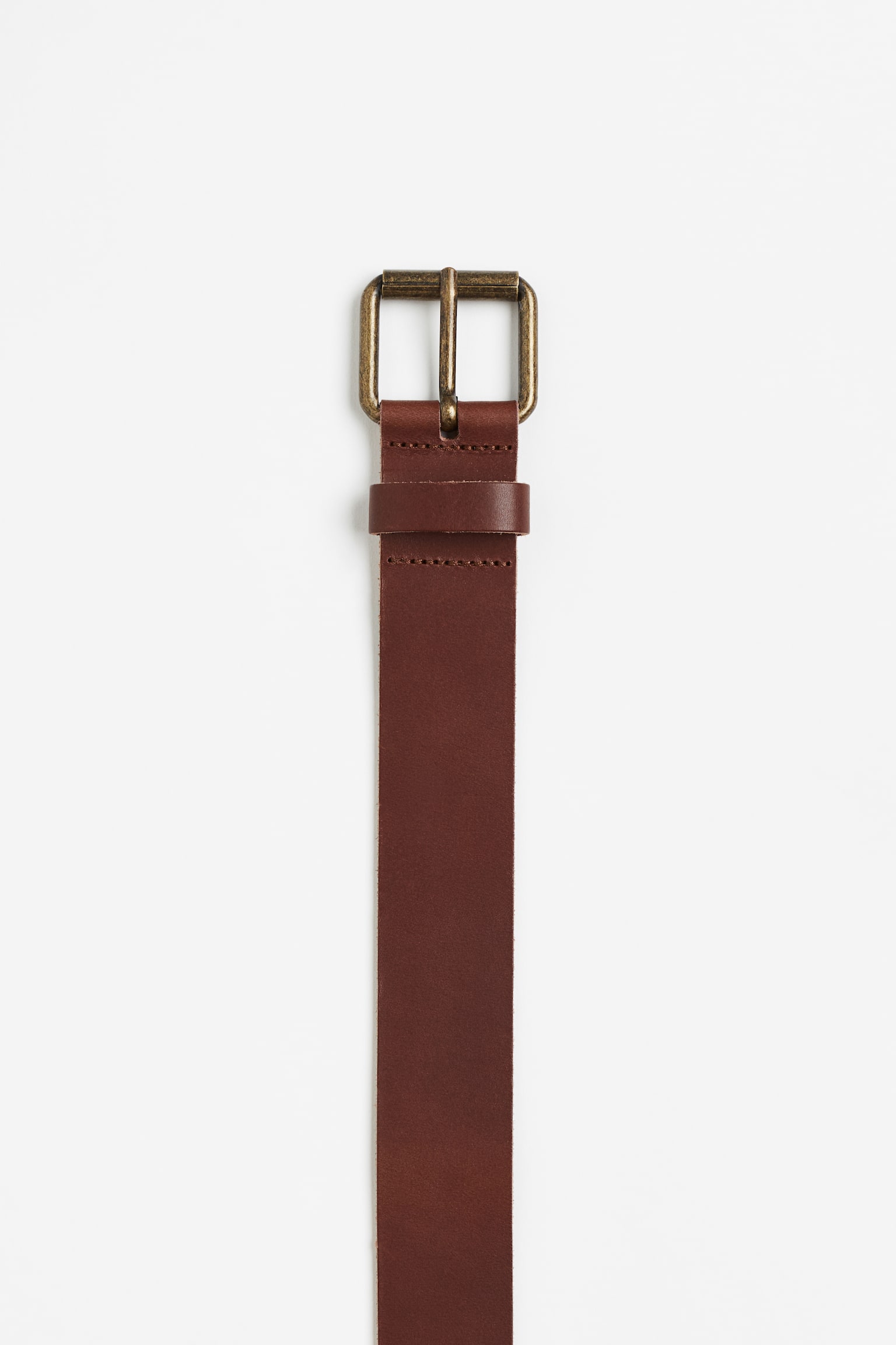 Leather belt - Brown/Black - 2