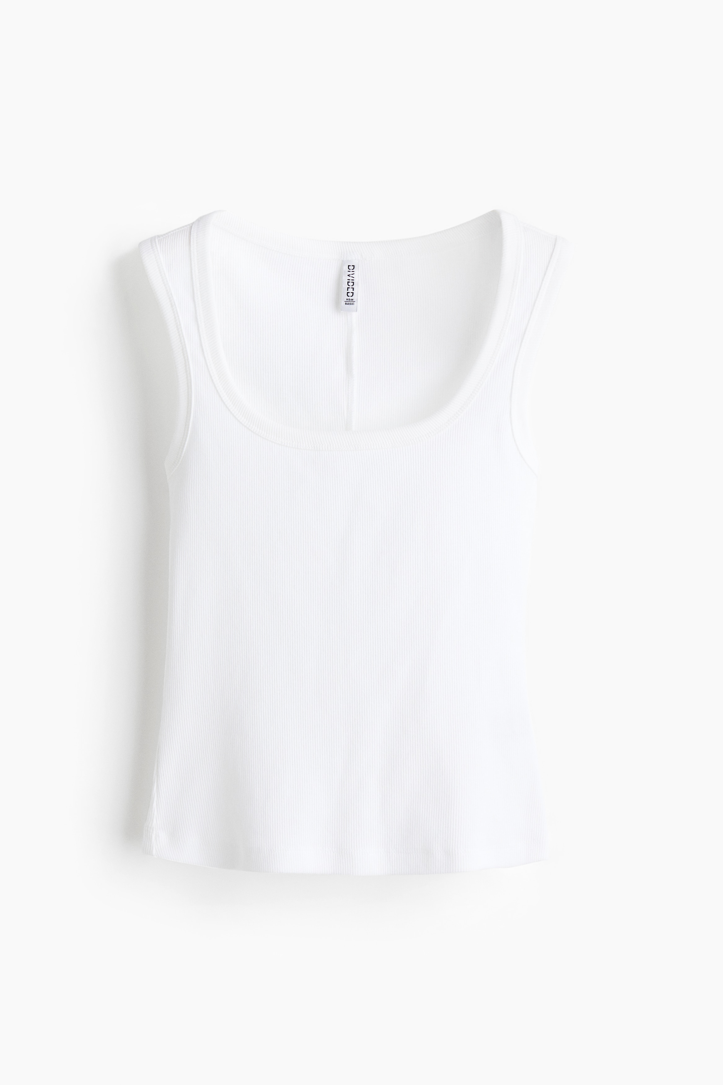 Rib Tank - White/Light grey marle/Light pink/Black