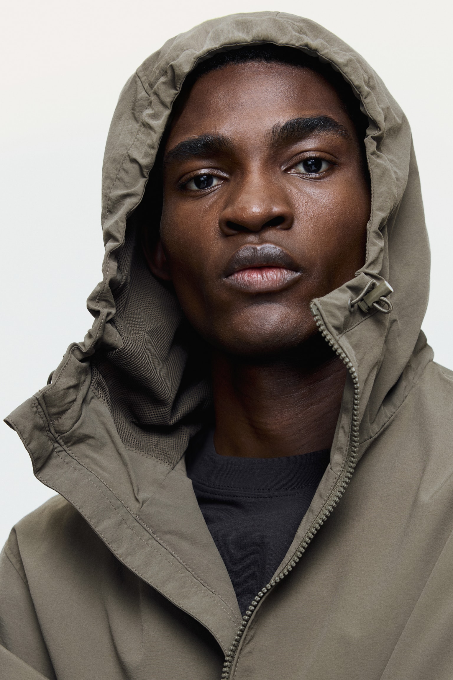 Water-repellent nylon windbreaker - Dark mole/Grey/Black/Dark teal - 5