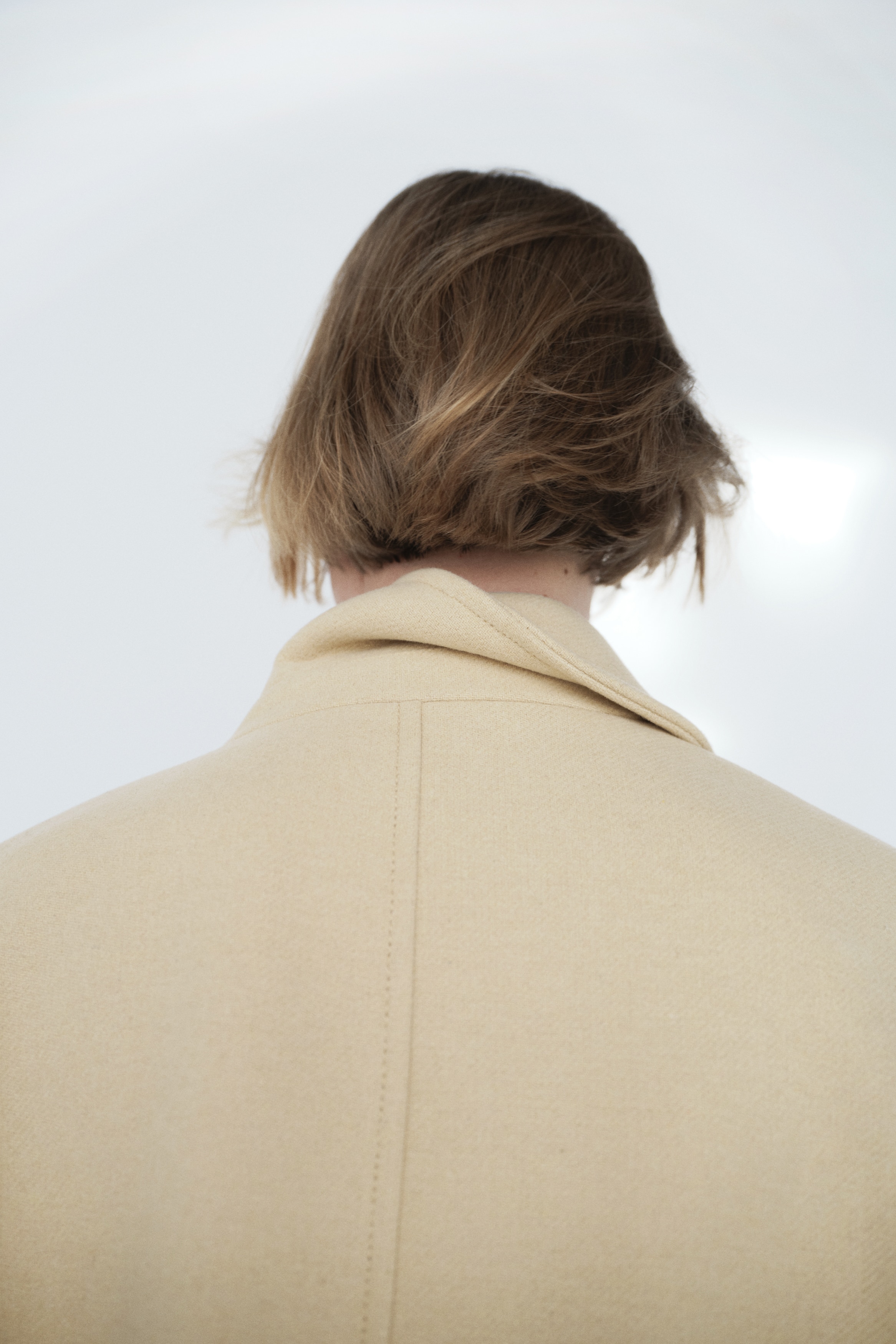 Oversized wool-blend coat