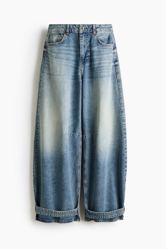 Barrel-Leg High-Waist Jeans
