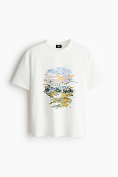 ルーズフィット プリントTシャツ