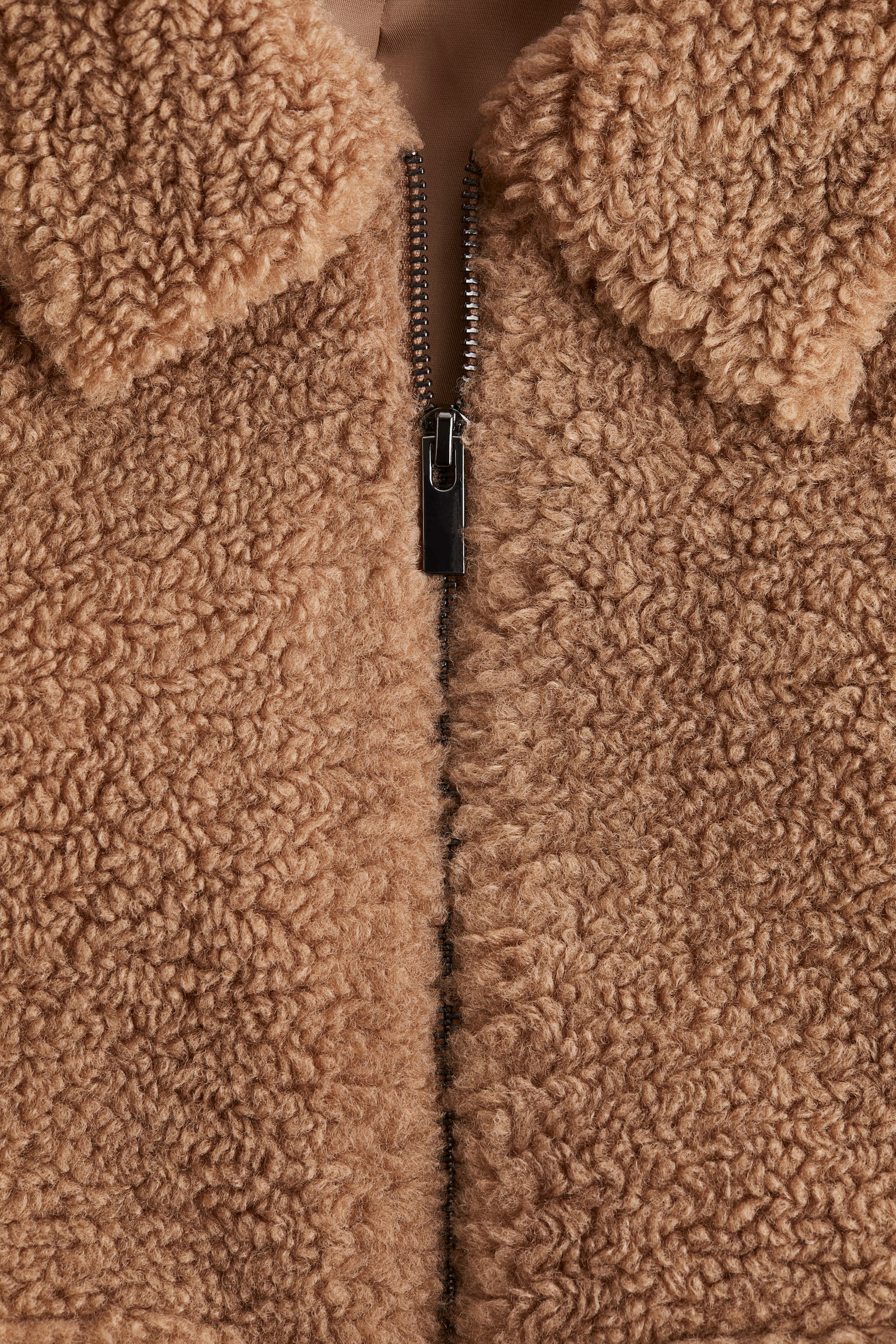 Saco en pelo sintético - Beige oscuro/Café - 5