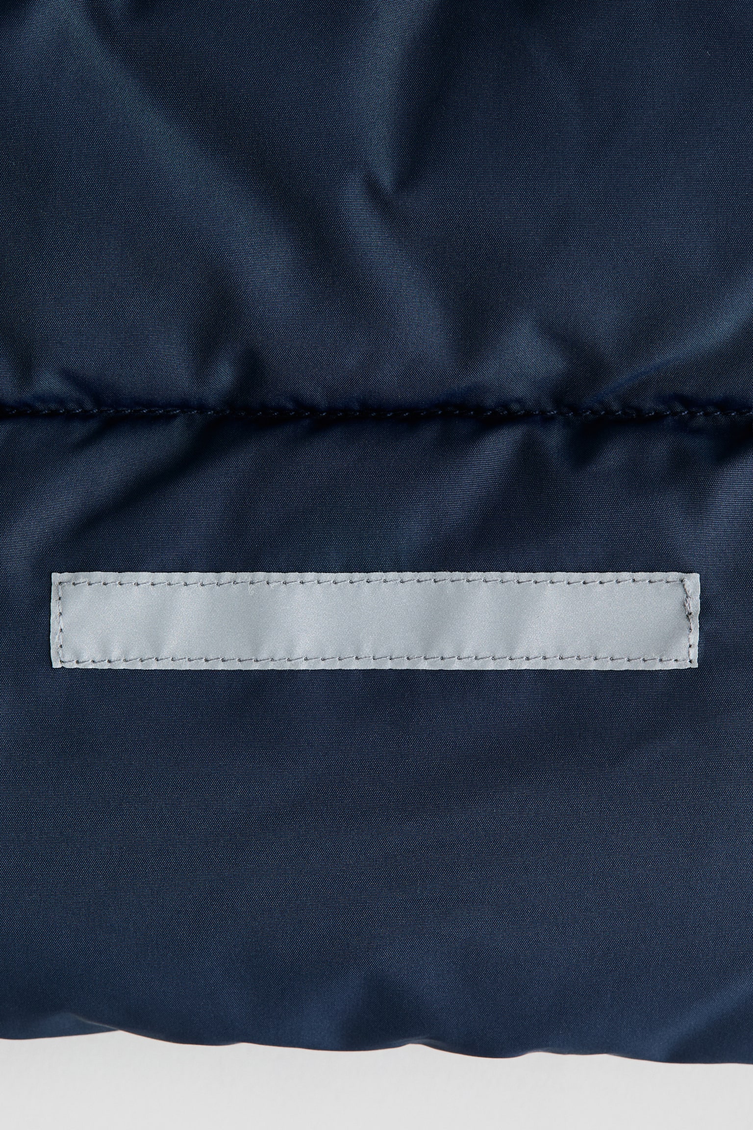 Hooded puffer gilet - Navy blue/Cream/Brown - 3