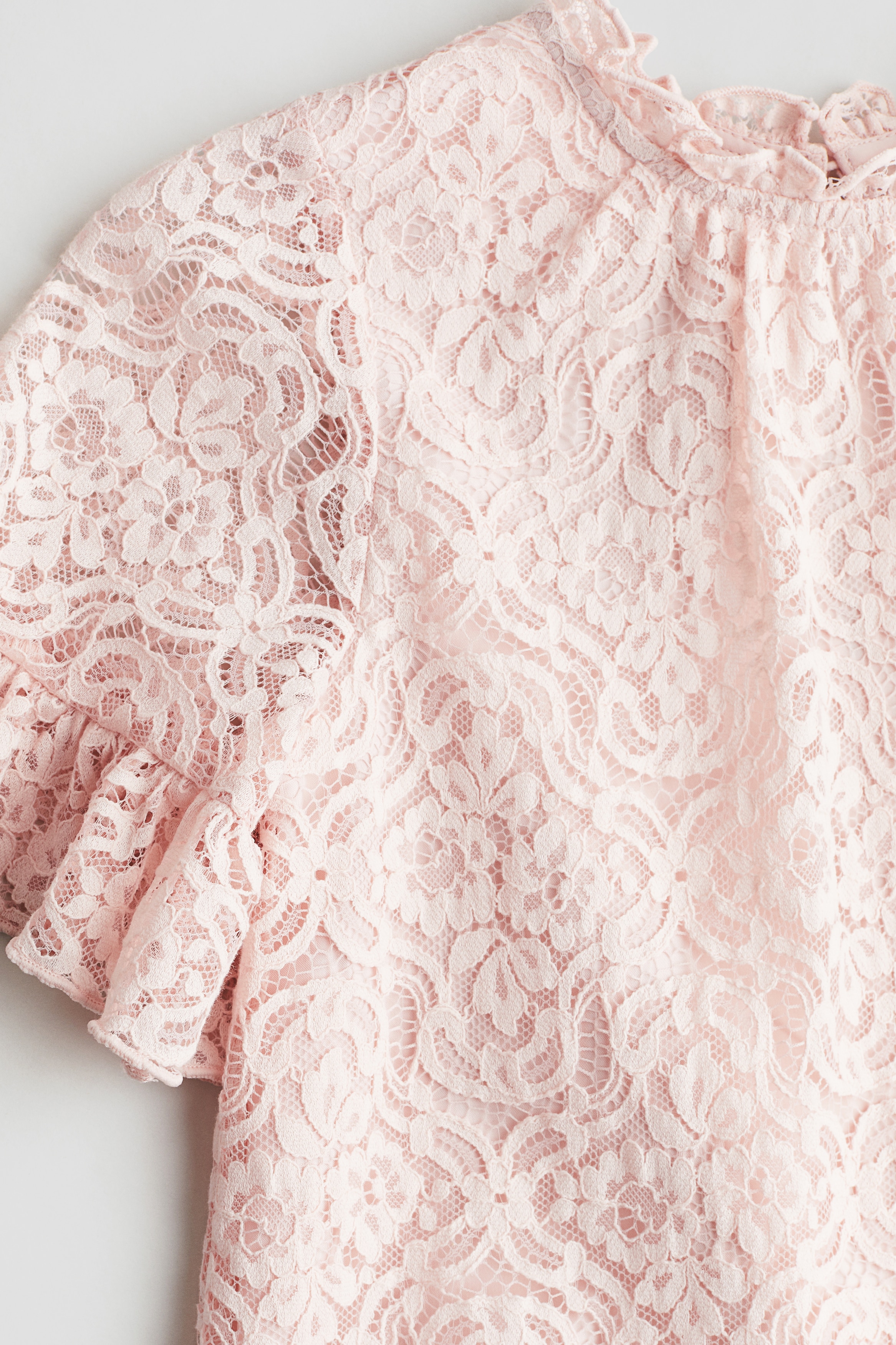 Robe Patineuse H&M Rose Dentelle – Taille M (UK 12) – Occasion Très Bon État