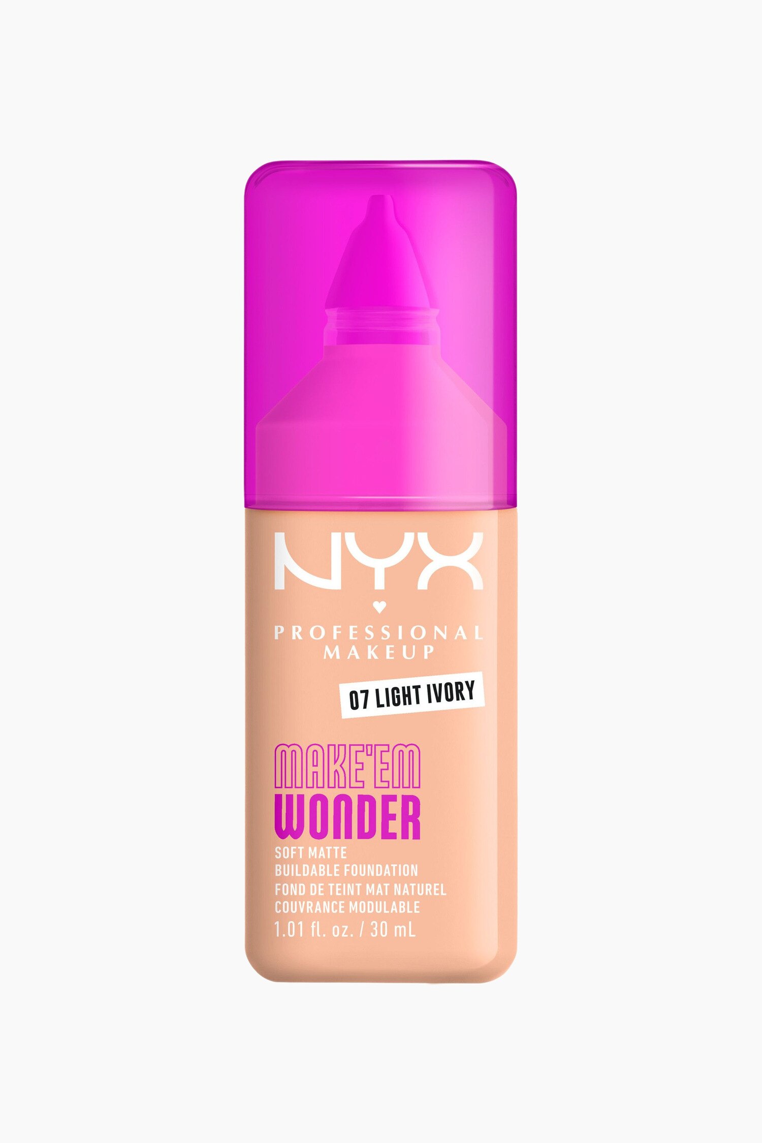 Make'em Wonder Soft Matte Buildable Foundation - Light Ivory/Vanilla/Fair/Cool Porcelain/Light Nude/Cocoa/Classic Tan/Golden Light/Light/Light Sand/Capuccino/Nude/Natural/Deep Ebony/Classic Ivory/Fair Porcelain/Golden Caramel/Medium Olive/Fair Ivory/True Beige/Warm Pecan