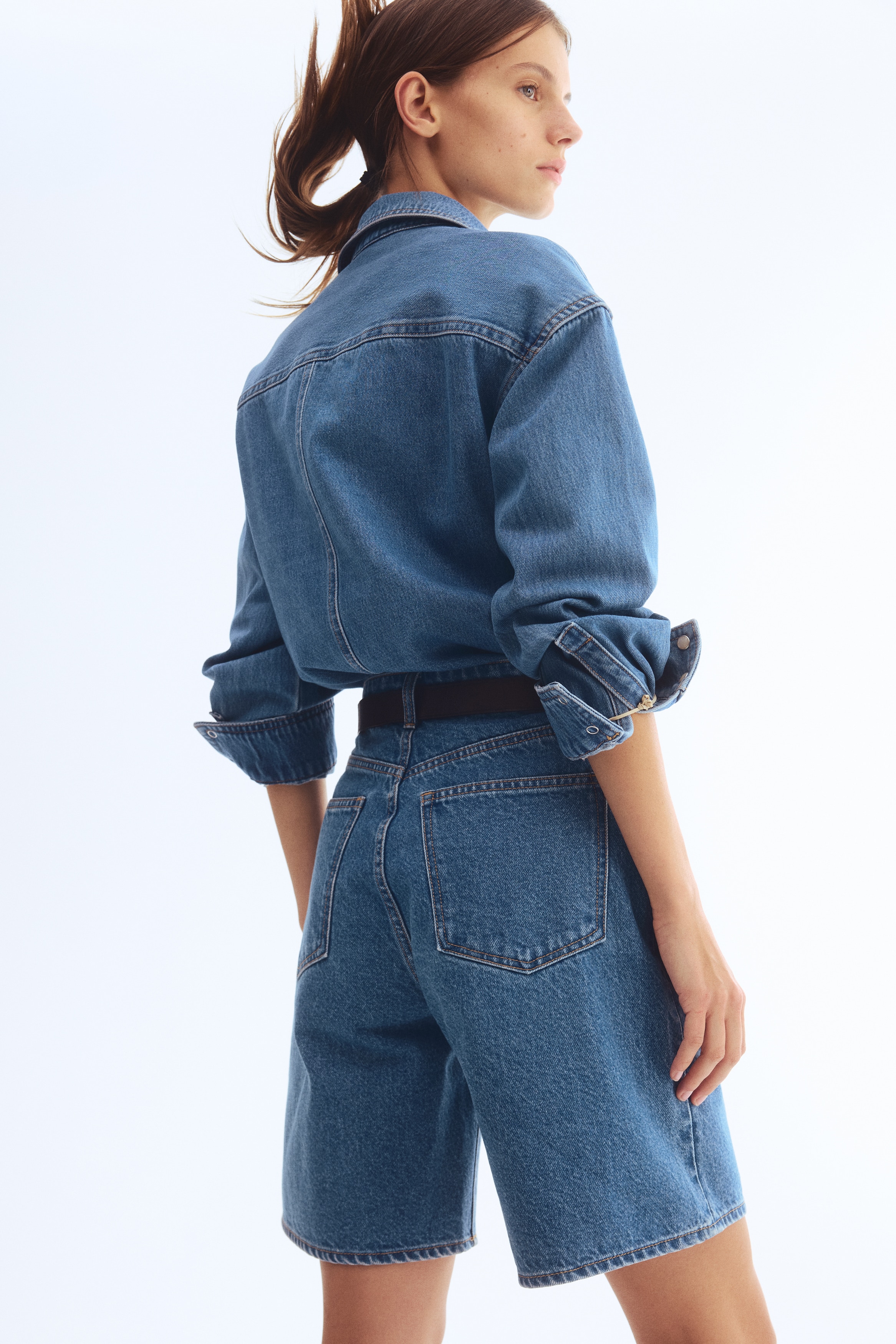 Denim Bermuda shorts