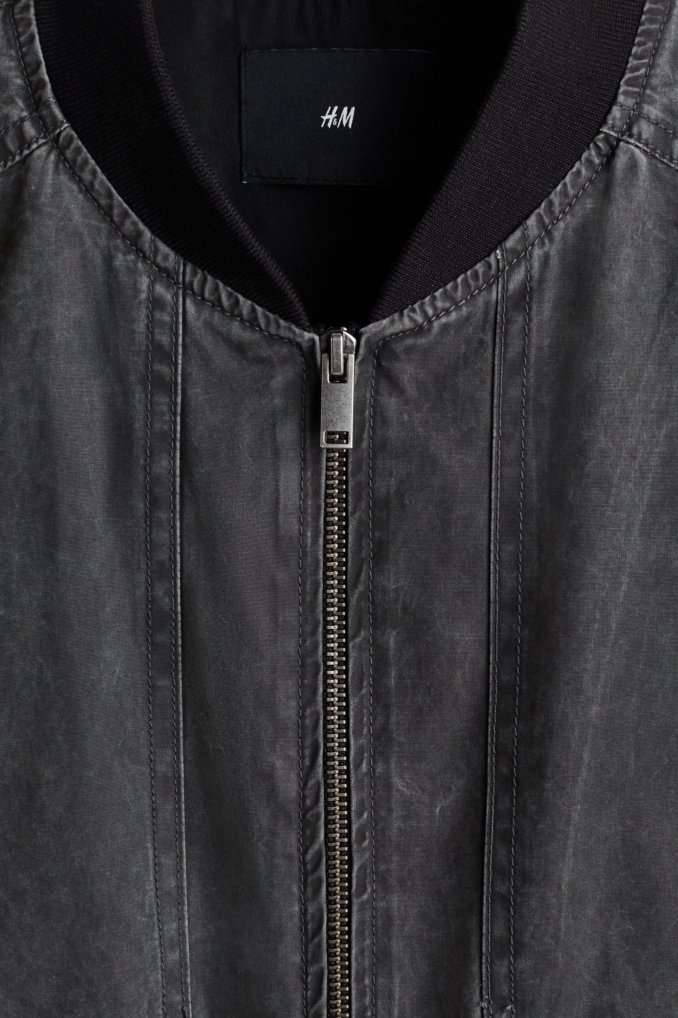 ウォッシュドルックフライトジャケット - ダスティパープル - Men | H&M JP