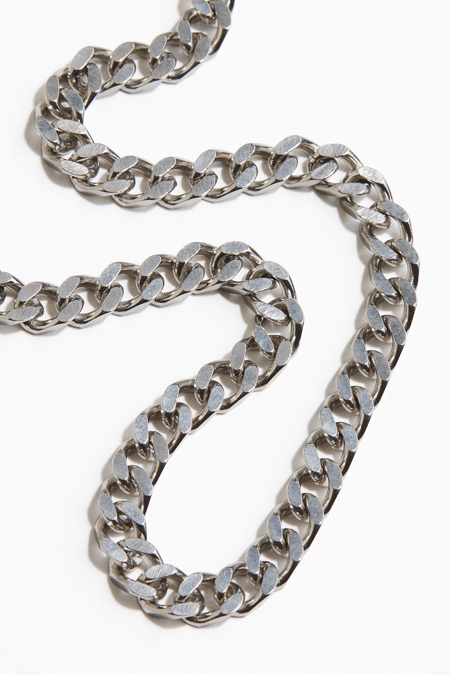 Rozsdamentes acél nyaklánc - Ezüstszínű - 2